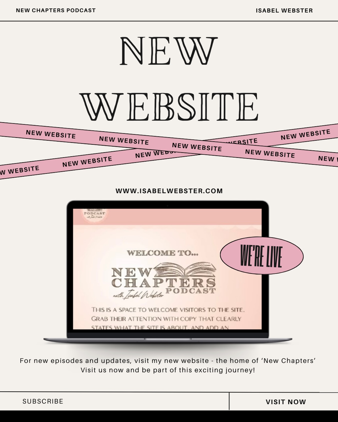 🚀 More launches this week than NASA…
My YouTube channel and Spotify are now LIVE ✨
And you can now explore ‘New Chapters’ at www.isabelwebster.com
All linked through Linktree in my bio.
Lift-off achieved! 🌟