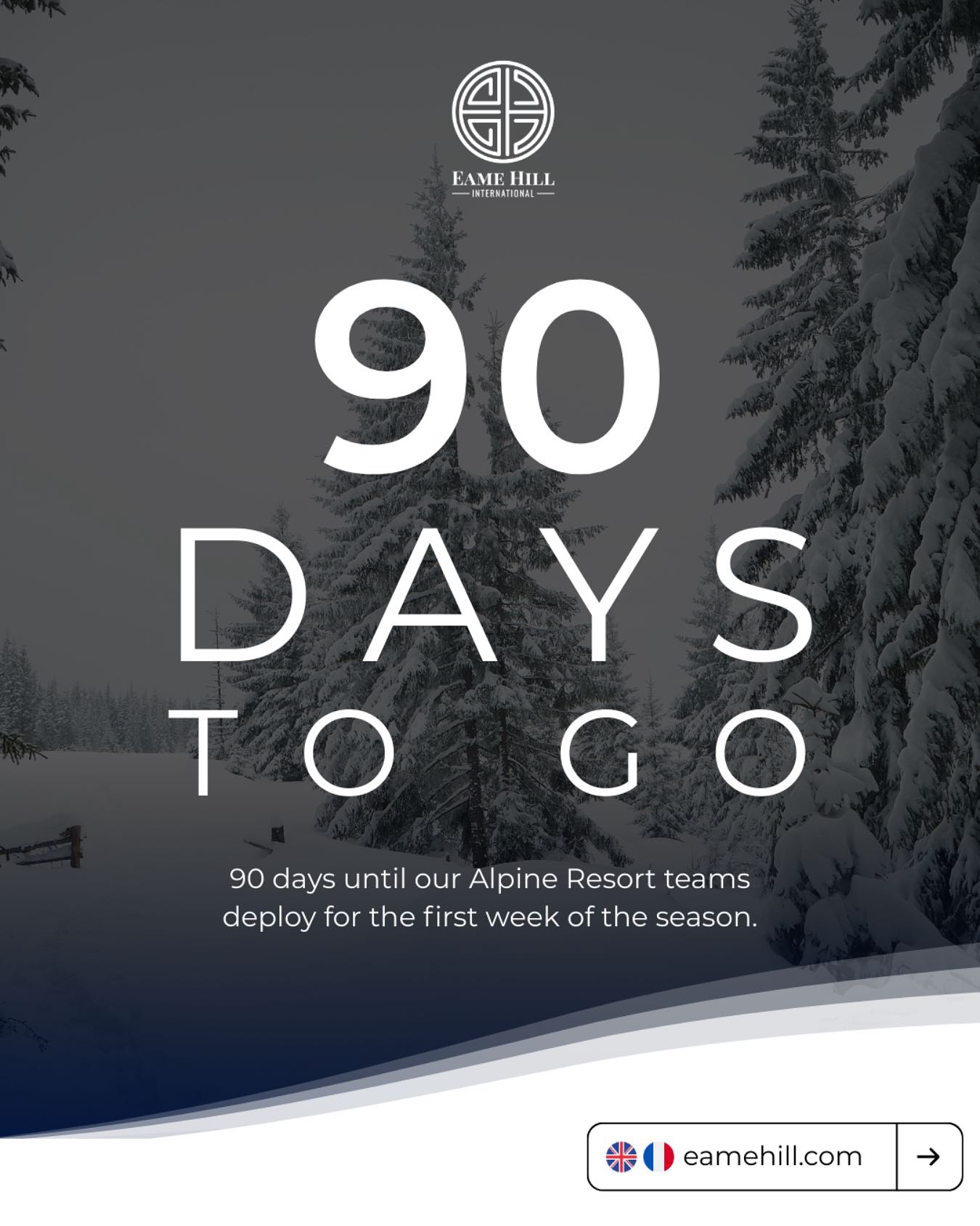 ⏱️ 90 Days to Go – Winter Deployment Countdown
In just 90 days, our Alpine Resort Team will begin deployment across Europe’s busiest mountain destinations for the Winter 25/26 season.
From welfare and medical support to event safety and crowd management, our teams are preparing on delivering resilient, reliable operations across Europe’s alpine destinations.
📍 Operating in the mountains
🇫🇷 France
🇦🇩 Andorra
🇮🇹 Italy
🗓️ Recruitment window is now open
🔗 Apply now at: https://www.eamehill.com/careers
One Team. Many Peaks. 🗻
#90daystogo #alpineresort #winterroles #eventsafety #medicalresponse #crowdmanagement #joinourteam