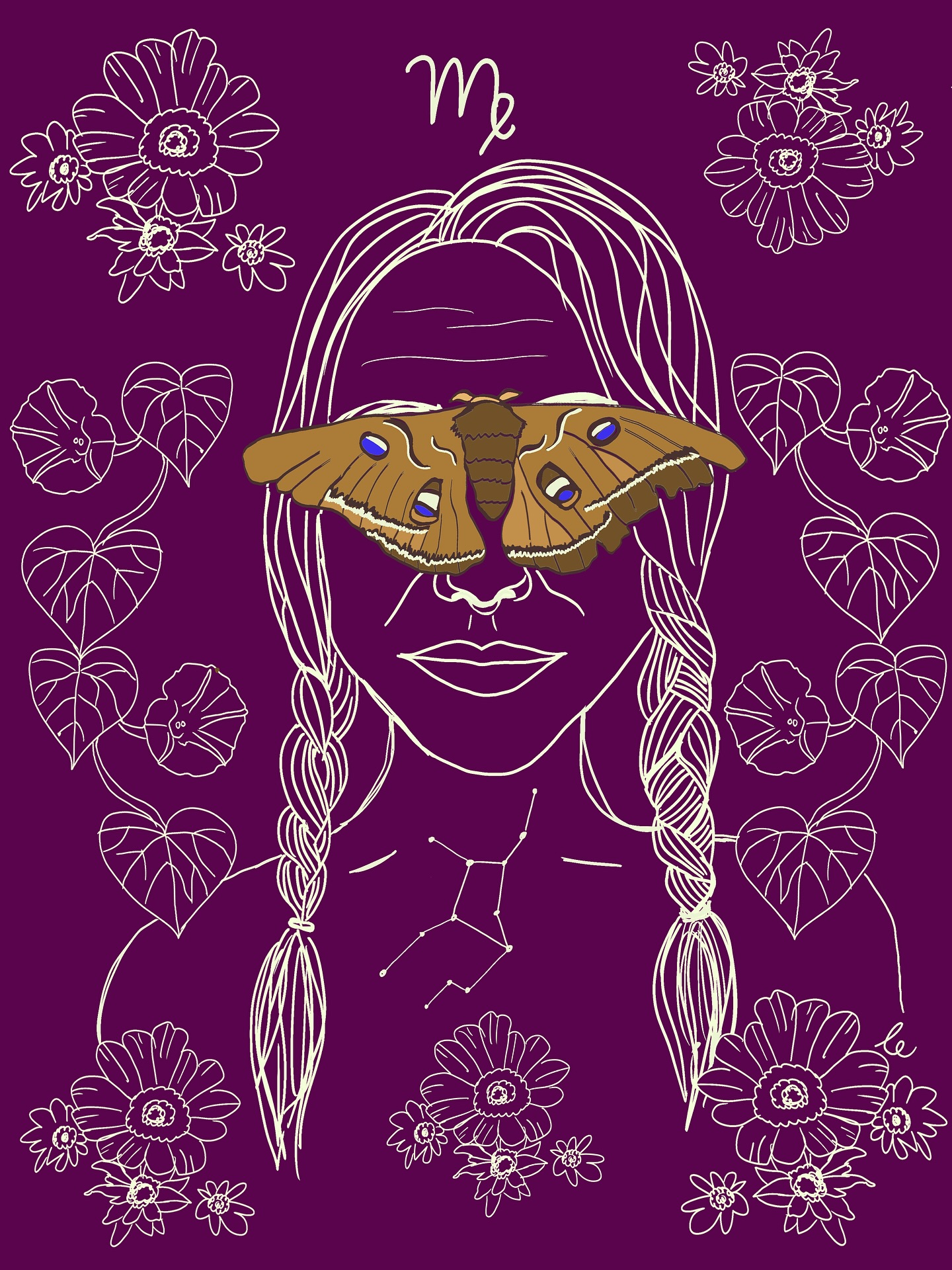 Virgo season is here and like most of 2025, we’re moving through some powerful shifts right now. Virgo season is asking us to refine, simplify, and get honest about what truly supports our growth, while Saturn back in Pisces reminds us that boundaries and discipline are part of our healing journey. Tonight the Pisces Lunar Eclipse, brings us in a moment of big release—closing chapters we’ve outgrown, dissolving illusions, and making space for deeper clarity. Emotions may be high, so give yourself a little extra room for digesting everything, physically, mentally and spiritually.
It’s a mix of practicality and surrender: tending to the details of everyday life, while trusting the bigger spiritual currents that are guiding us forward.
For the full write up and to see how this may impact your personal sign; check out my Patreon.
Artwork by Me, “Virgo Szn, 2025” Digital Illustration.
Photos of Virgo season thus far featuring the signs’ flowers Asters and Morning glories and the cooling weather and slow change in colors.