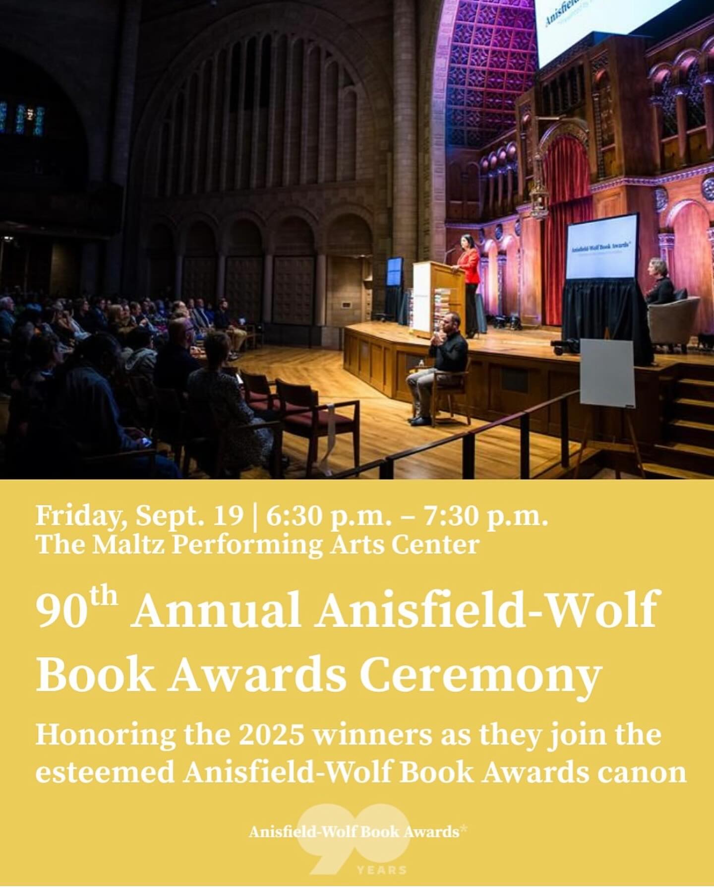 Cleveland Book Fest is this month and one of the central events is the Anisfield-Wolf Book Awards Ceremony on September 19! We’re proud to be on the host committee of the Anisfield-Wolf Book Awards. It’s going to be a great event as we celebrate 90 years of Edith Anisfield Wolf’s vision. Tickets are available now on Anisfield-Wolf.org #Cleveland #AnisfieldWolf #CleBookFest