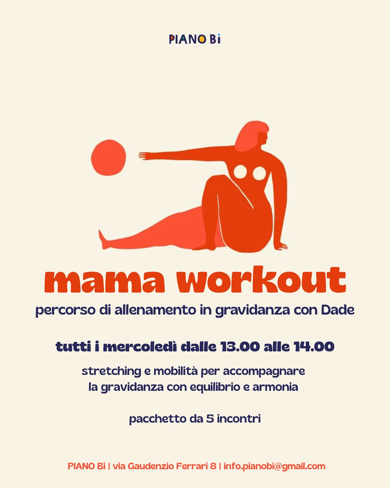 GO MAMAS!
Tornano le nostre lezioni per mamme in gravidanza, si comincia mercoledì 17 settembre✨
Tutti i mercoledì dalle 13.00 alle 14.00 vieni ad allenarti con noi 🤸♀️
per info e prenotazioni info.pianobi@gmail.com