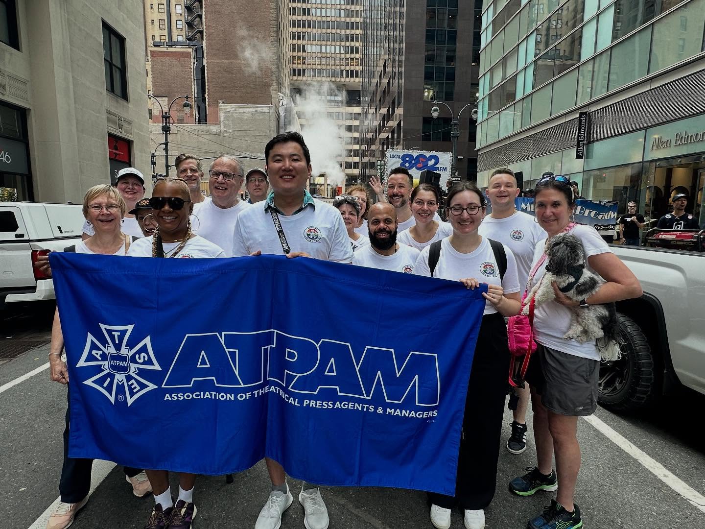 #ATPAM joined @iatse and dozens of unions in the @centrallabornyc Labor Day Parade, marching under the banner Power in Unity. Huge thanks to our members who showed up to celebrate together! #WeAreATPAM 💙💪