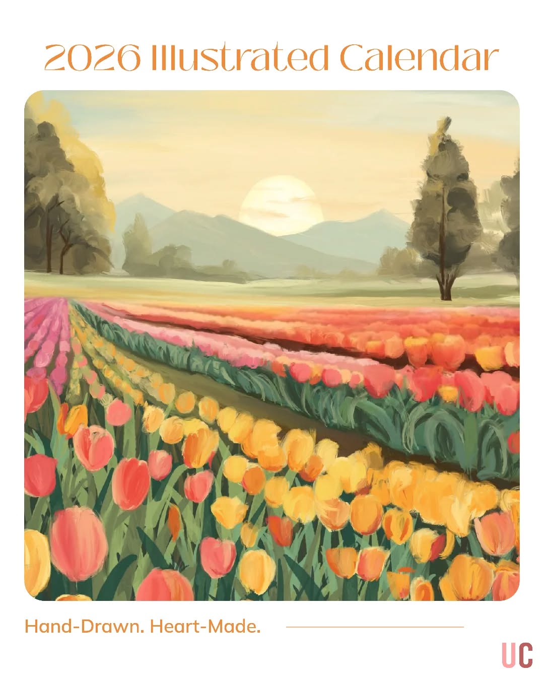 Every page tells a story. 🌸
From blooming tulips to snowy nights, this illustrated calendar is filled with art that grows with you through the year.
2026 is more than dates, its moments, colors, and memories.