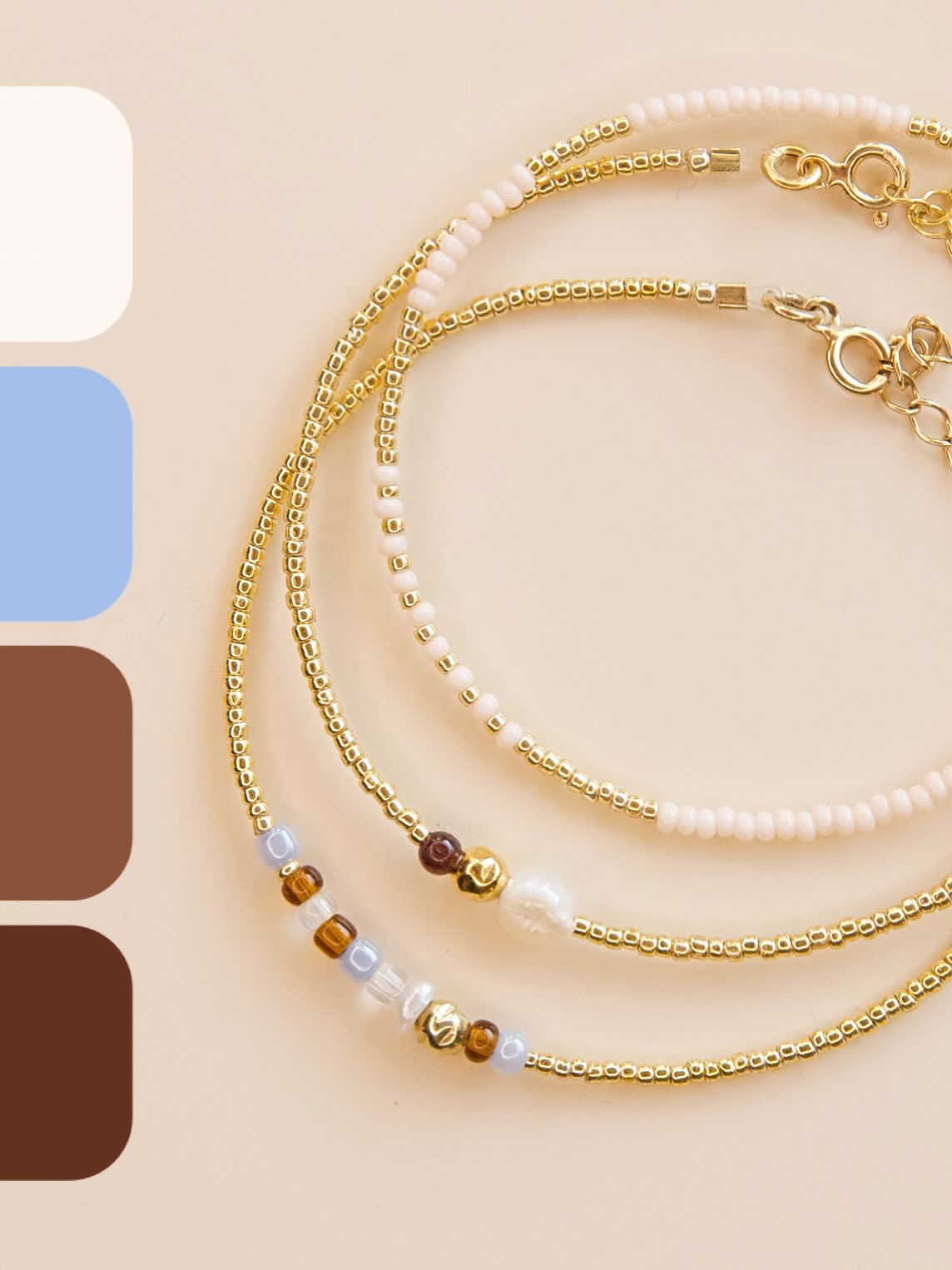 A touch of autumn elegance ✨
Earthy brown, calming blue, and soft creamy shades — a perfect harmony for every season.