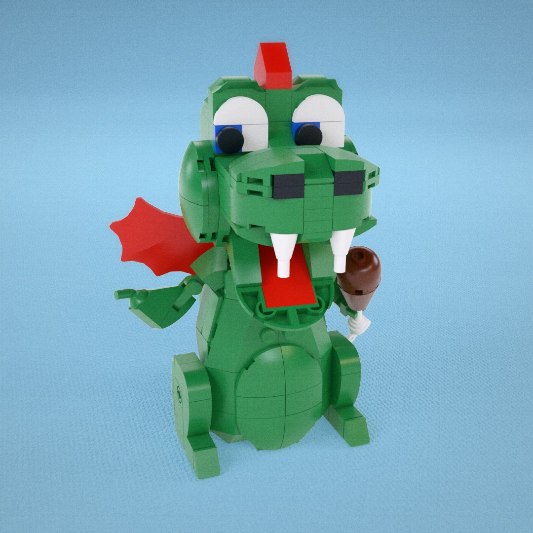 Ollie, the mascot of LEGOLAND Billund, has had several LEGO sets dedicated to him. However, this little dragon has yet to receive a modern interpretation. I set out to see how well I could capture his charm using today’s bricks.