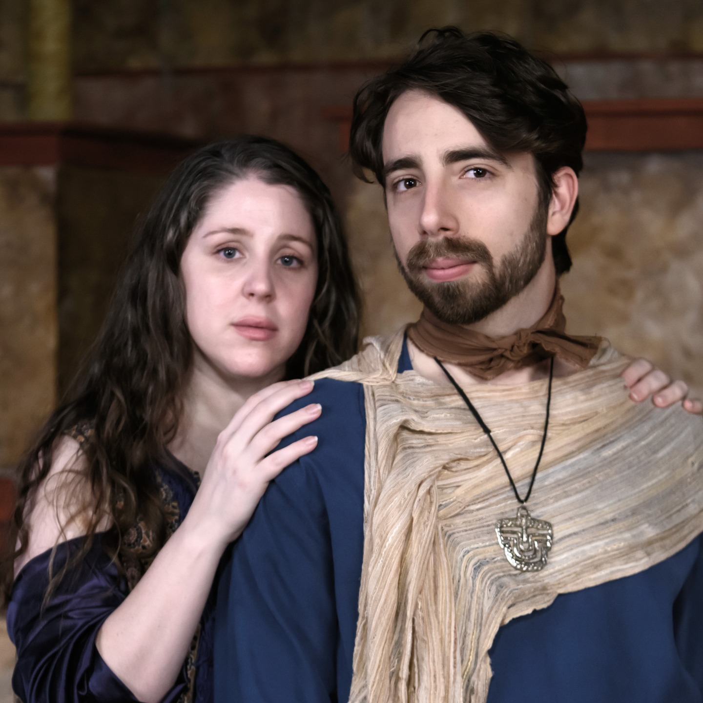 We are not lying when we tell you that this show is selling fast! Don't miss out. Head to the website and grab your tickets today.
www.theatreinq.com
Shakespeare Under the Stars
CAESAR by William Shakespeare
Sept 4 - 20
Queens Gardens
Photo by Chrissy Maguire
Portia (Emma Lamberton) & Brutus (Harlee Timms)