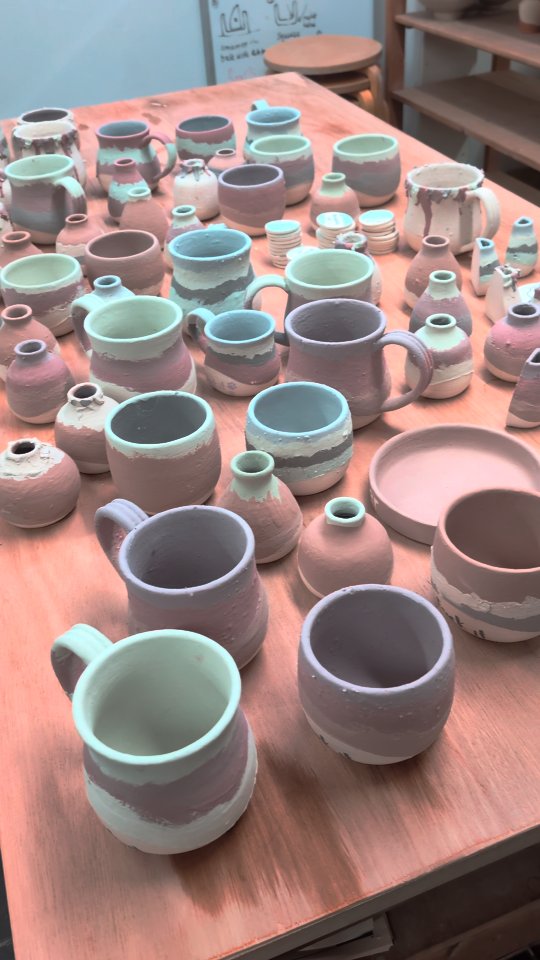 It's been a little quiet this week while I smashed out a bunch of glazing ....which means this big ol' load of goodies went into the kiln last night.
Whose excited to see the results on Friday?! 🤩
@clayshedbristol