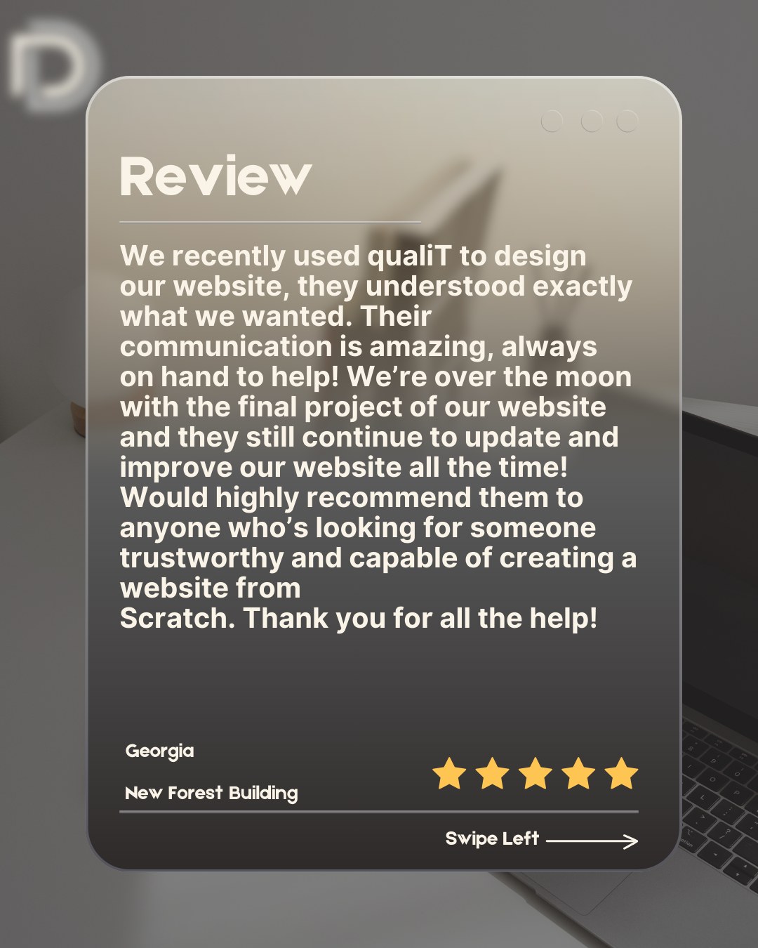 Reviews like this remind us why we do what we do. A good website isn’t just design—it’s about service and results.
#ClientReview #Testimonial #WebDesignUK #SmallBusinessUK #HampshireBusiness