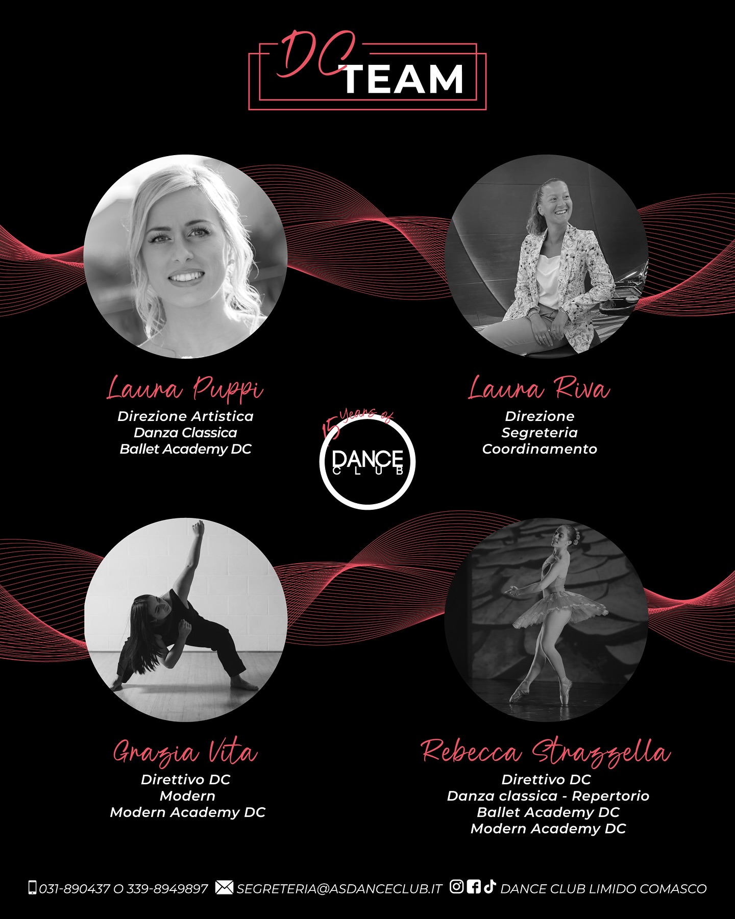 Il nostro TEAM è pronto a guidarti e ad affiancarti nel tuo percorso in DC!
🧑💻 Visita il sito www.asdanceclub.it per conoscere lo staff e gli insegnanti! (link in bio)