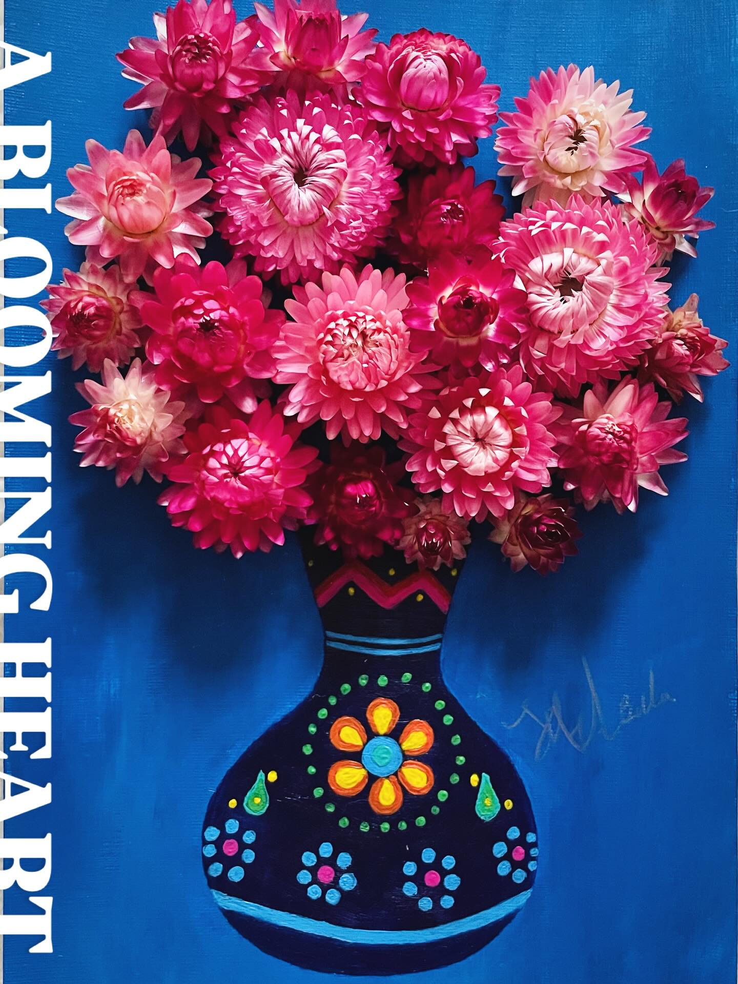 【A BLOOMING HEART】
Nature-Based Acrylic Work
Two weeks ago, we visited #norrvikensträdgårdar in #båstad. In one of the exhibition halls showcasing Frida Kahlo’s garden, I was completely captivated by the vibrant colours before me: bright pink flowers set against a deep blue backdrop. With Mexican music playing in the background, something within me was strongly moved.
Since that day, I’ve often found myself unintentionally dressing in those colours or coming across them in different places. And today, I finally decided to give form to the feelings that lingered with me from that exhibition hall through a creative work.
It’s quite magical how a simple encounter with colours can awaken something much deeper within us. 🌟
#art #creativity #natureartwork #colours #artist #aesthetics #creativework #gardenlove #blooming #flowers #mexicanculture #inspiration #multimediaart #expression #flourishing #feelings