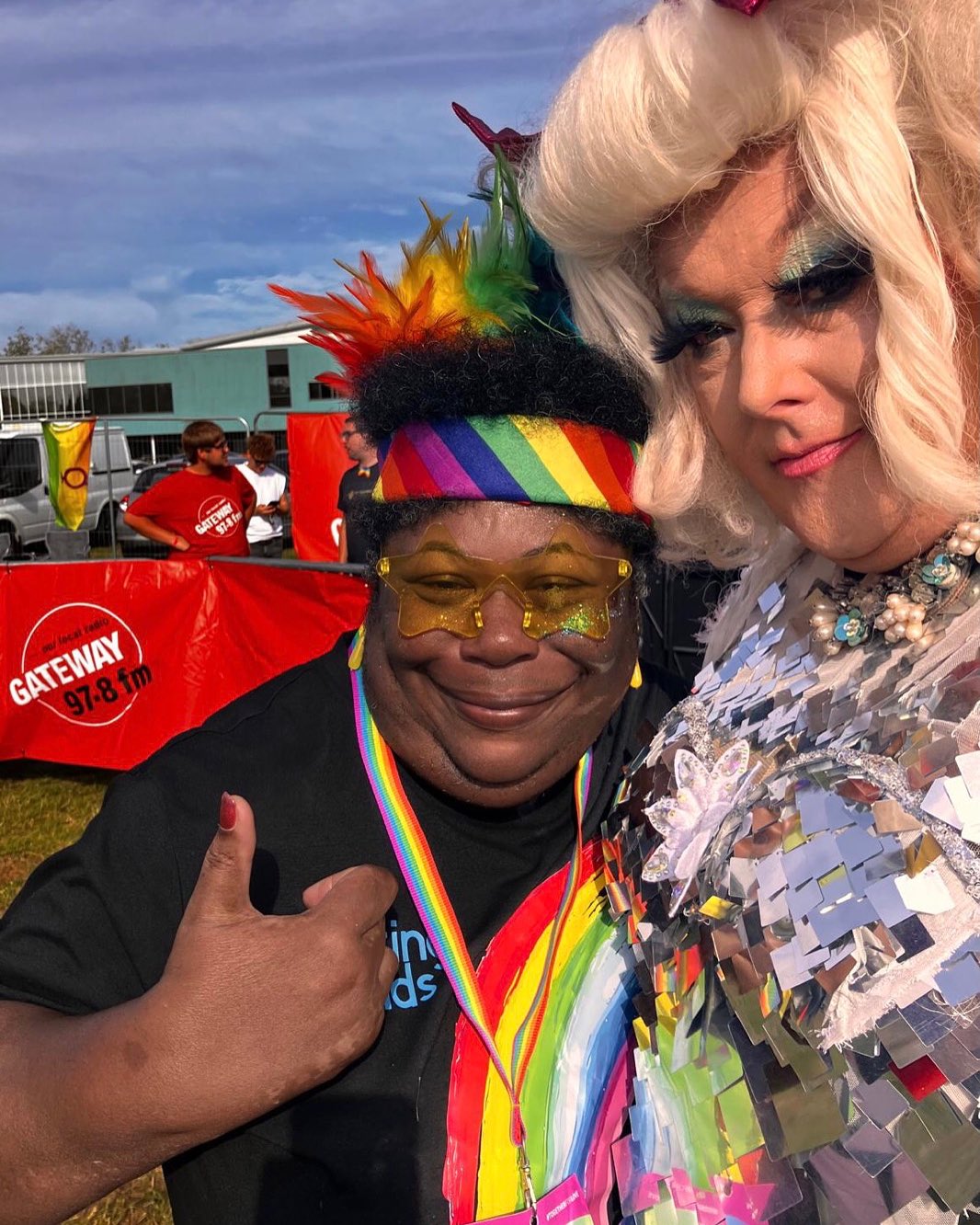 The fabulous CYNTHIA from @unitingfriends.org.uk and all the gang @basildonpride on Saturday……inspirational people ♥️🏳️🌈