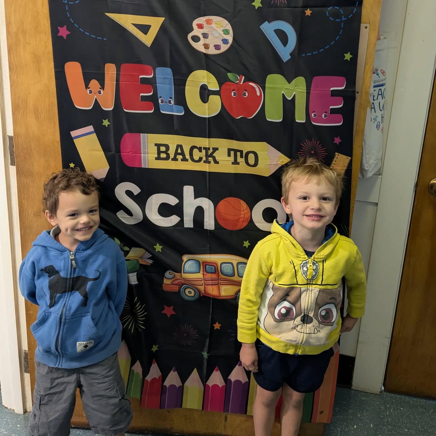 Smiling and ready for a good day! #firstdayofpreschool #veritasatelmwood