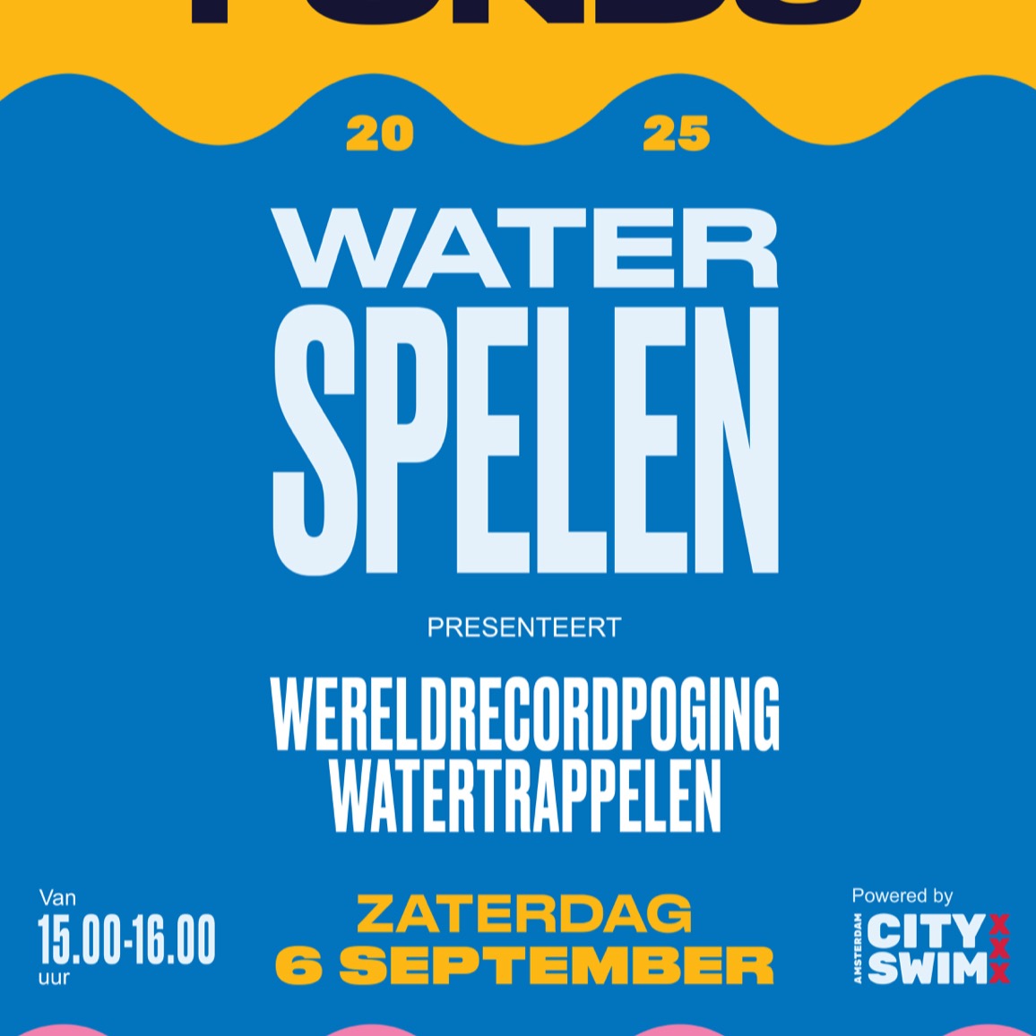 Om stipt 15.55 gaan onze Survivalkids deelnemen aan deze Wereldrecordpoging Watertrappelen. Georganiseerd door Jeugdfonds Sport & Cultuur Amsterdam. #gemeenteamsterdam #zwemschoolvogel