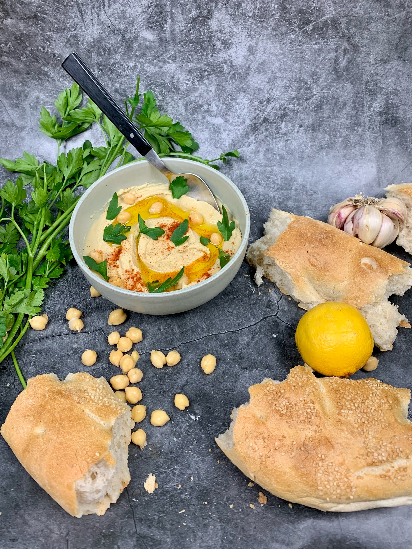 Creamy homemade Hummus in 5 minutes! 🧄✨ Who can resist this Middle Eastern classic? Perfect for dipping, spreading, or as a healthy snack – flexitarian approved! Save this easy recipe.
Ingredients:
• 400 g canned chickpeas (drained, save liquid)
• 3 tbsp tahini (sesame paste)
• 3 tbsp fresh lemon juice
• 2 garlic cloves
• 2 tbsp extra virgin olive oil
• 1 tsp ground cumin
• Salt & pepper to taste
• Paprika & olive oil for garnish
Recipe:
Blend chickpeas, tahini, lemon juice, garlic, and cumin in a food processor. Add olive oil and 2-3 tbsp chickpea liquid until smooth and creamy. Season with salt & pepper. Serve with a drizzle of olive oil and paprika. Perfect with veggies, pita, or crackers!
What’s your favorite way to enjoy hummus? Tell me below!👇
#hummus #homemadehummus #tahini #chickpeas #middleeasternfood #flexitarian #healthysnacks #plantbased #veganfood #diprecipe #proteinpack #foodforflexitarians #mediterraneandiet #cleaneating #wholefood #snackideas #simplerecipes #healthyfood #foodstagram #mealprep