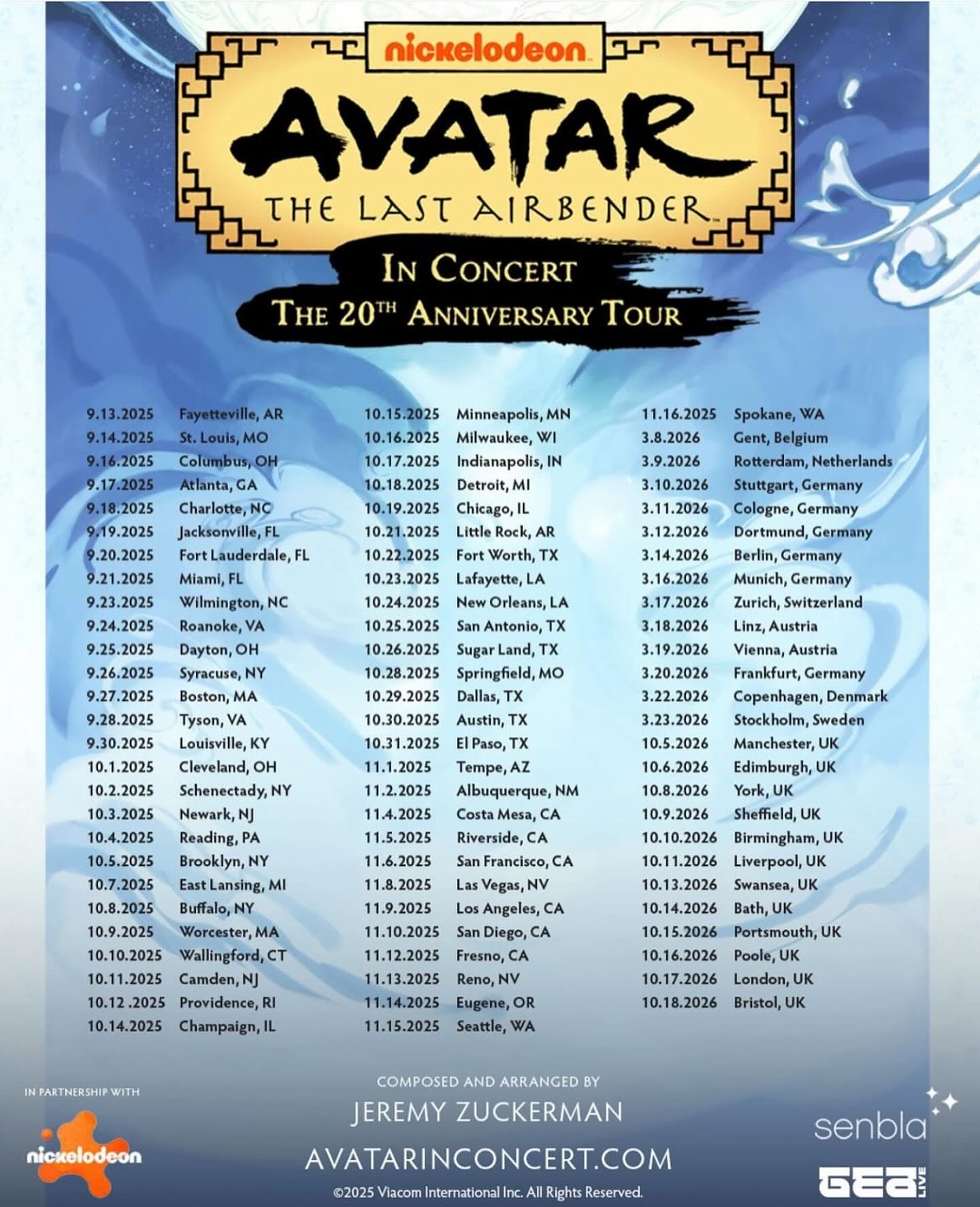 Avatar The Last Airbender 20th Anniversary tour begins this week! ✨Catch us all over the country through November 🌊
•
•
I’ll be hopping in and out of the tour while also covering the international Demon Slayer shows…
•
FALL SCHEDULE 💫
9/13-14 ATLA
9/19-21 Demon Slayer MALAYSIA
9/23-10/3 ATLA
10/11-12 Demon Slayer MANILA
10/18 Demon Slayer SINGAPORE
10/24-31 Demon Slayer AUSTRALIA
11/3-11/15 ATLA
•
•
#avatar #avatarthelastairbender #atla #concert #orchestra #conductor #musician #music #tour #tourlife #touring #orchestra #music #travel #demonslayer