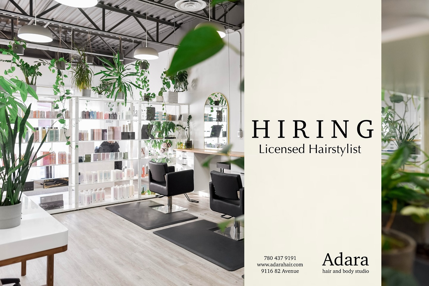 Be a part of our Adara team! ❤️
We are seeking an experienced licensed hairstylist to join our team at our Whyte Ave studio located at 9116 82 Avenue.
Adara participates in many great programs including @greencirclesalons and @thedresscodeproject. Our staff is safe-space trained and we’re eco-friendly focused.
If you want to work with a passionate, motivated and like-minded team, please send us your resume at adarastudio@live.com
✄
✄
✄
#yeg #yeghair #yeghairsalon #yeghairstylist #yegjobs #edmonton #edmontonhairstylist #edmontonlocal #edmontonjobs #edmontonhair #edmontonhairsalon
@ditebeauty