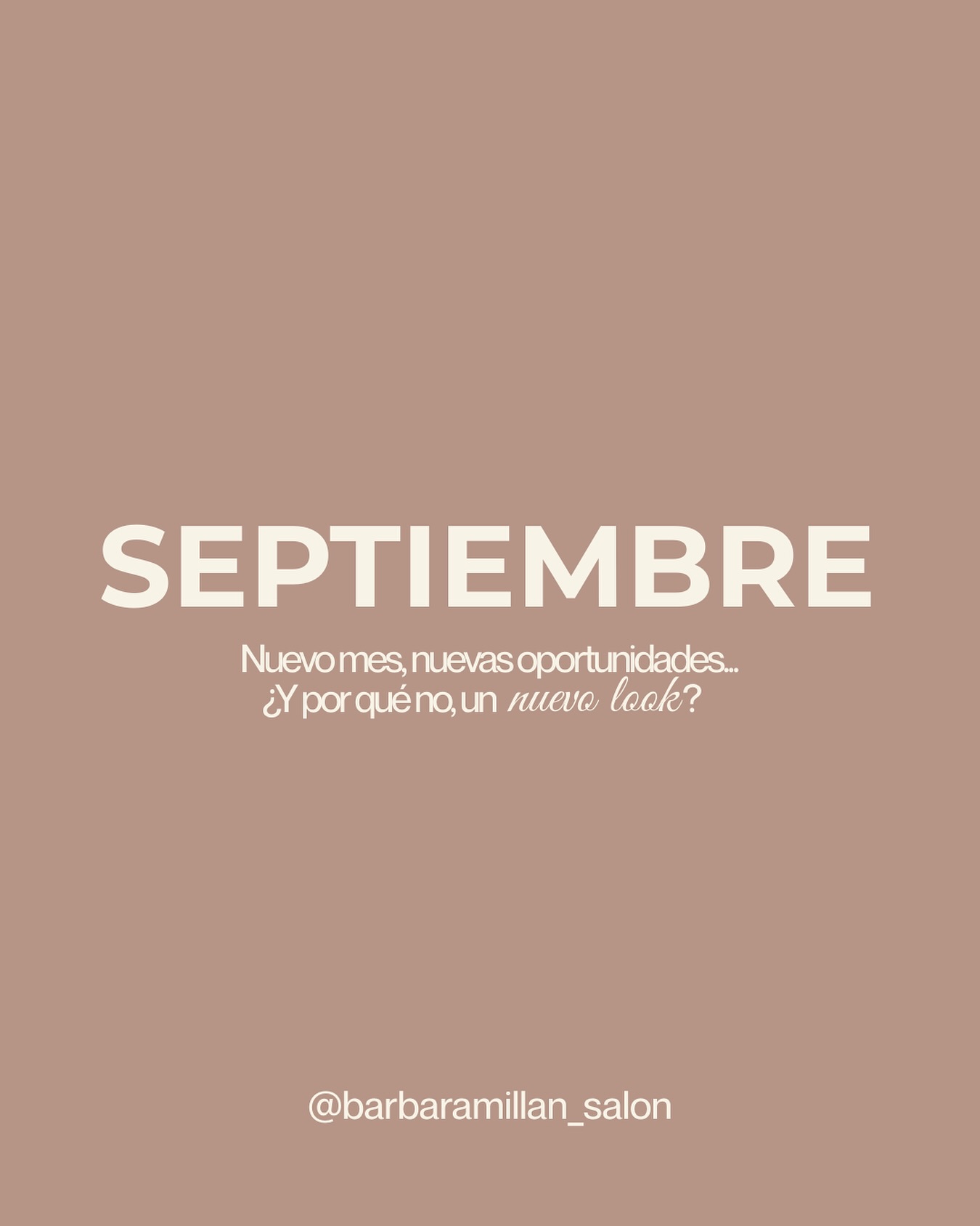 Septiembre: nuevo mes, nuevas oportunidades… y por qué no, un nuevo look ✨
Después de recargar pilas en verano, llega el momento de empezar el curso con energía renovada. Y nada como un cambio de imagen para reflejarlo.
En Bárbara Millán Salón, en Dos Hermanas (Sevilla), estamos listas para cuidar de tu melena y ayudarte a estrenar este mes con el estilo que mejor va contigo.
¡Da la bienvenida a septiembre con una melena llena de vida!
📲 Reserva tu cita por mensaje directo o en este número (954 047 777)
Bárbara Millán | Salón de belleza
📍 C. Divina Pastora, 72 – Dos Hermanas, Sevilla
#PeluqueríaDosHermanas #SalónDeBellezaSevilla #NuevoLookSeptiembre #PeluqueríaSevilla #BárbaraMillánSalón