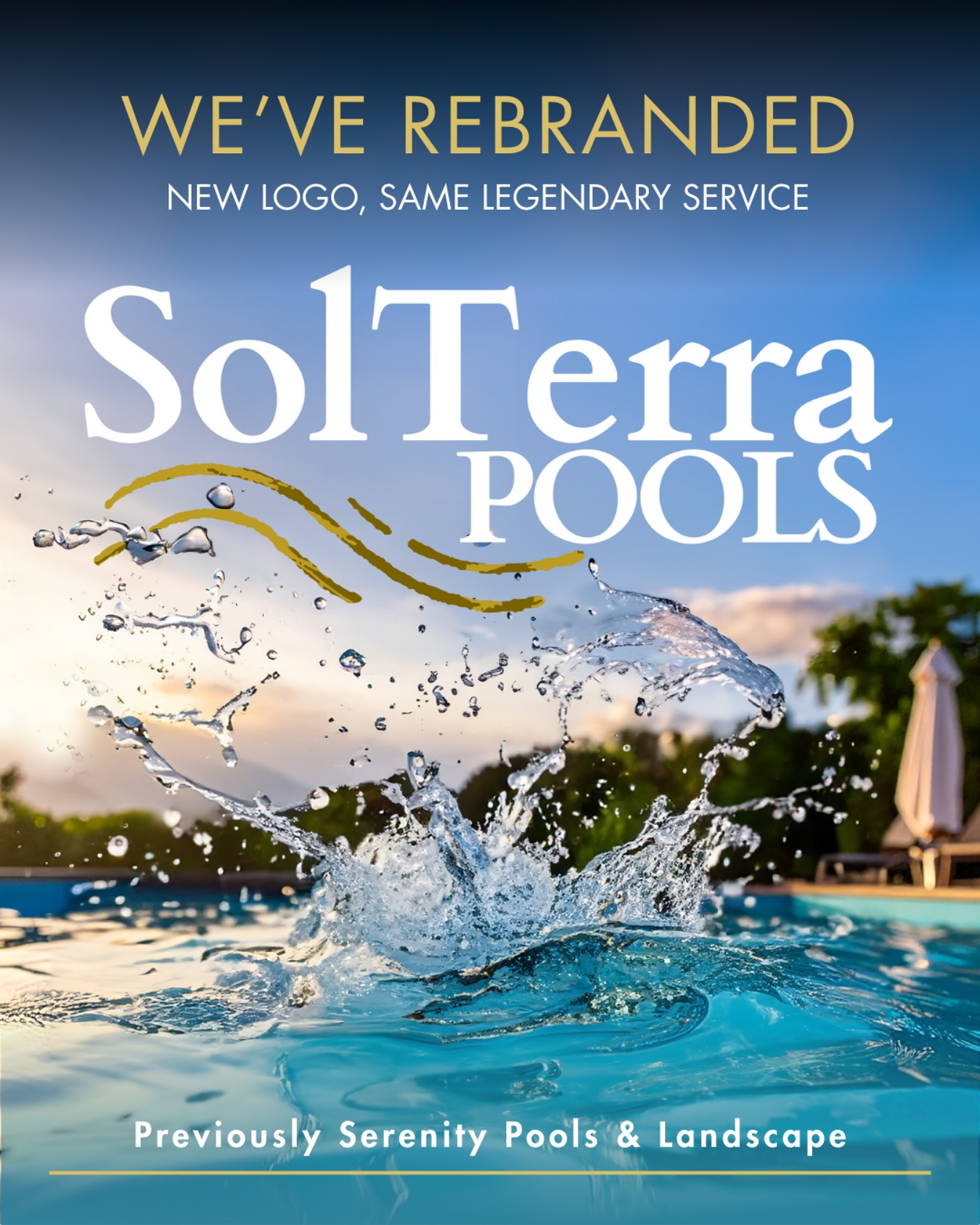 🌊✨ Big News! ✨🌊
We’re thrilled to announce that Serenity Pool & Landscape is now SolTerra Pools!
While our name has changed, everything you trust about us remains the same. We’re still a veteran-owned, family-run company serving Southeast Louisiana and South Mississippi with custom pools, spas, and outdoor living spaces.
Why the change? 🌞🌎
Our new name reflects our passion for blending sun (Sol) and earth (Terra) to create outdoor spaces that are as beautiful as they are functional.
✅ Same ownership
✅ Same trusted team
✅ Same licenses & insurance
✅ Same commitment to quality craftsmanship
We can’t wait to continue turning backyard dreams into reality under our new name, SolTerra Pools. Thank you for trusting us on this journey — and stay tuned for exciting projects ahead!
📧 info@solterrapools.com
📞 985-778-7771
🌐 www.solterrapools.com. #custompools #hardscapes #outdoorliving