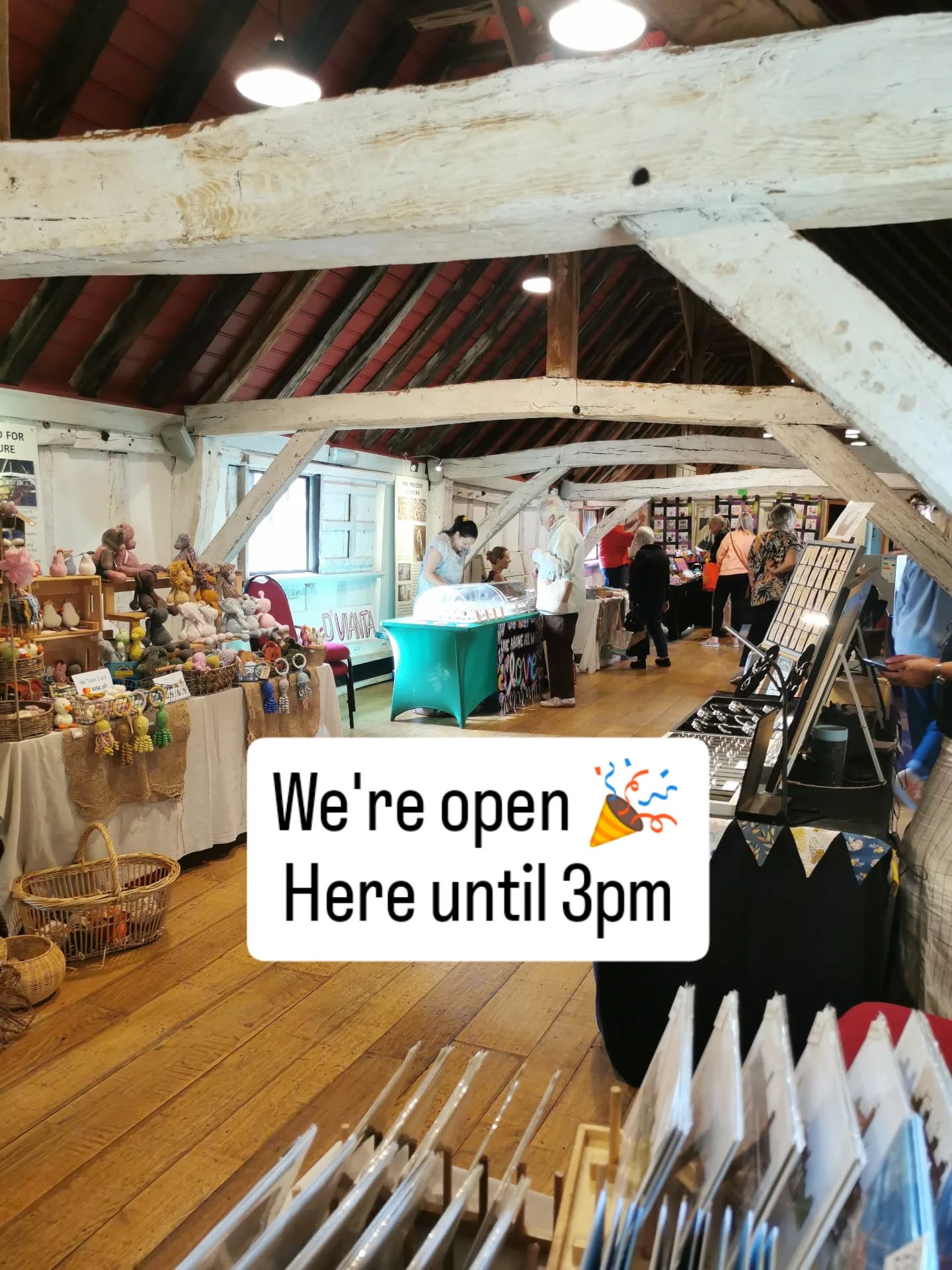 Our market is open 🎉🎉
We're here until 3pm with a wonderful selection of handmade local businesses from jewellery, leather bags and gifts to cake and local produce!
The museum is open downstairs too.