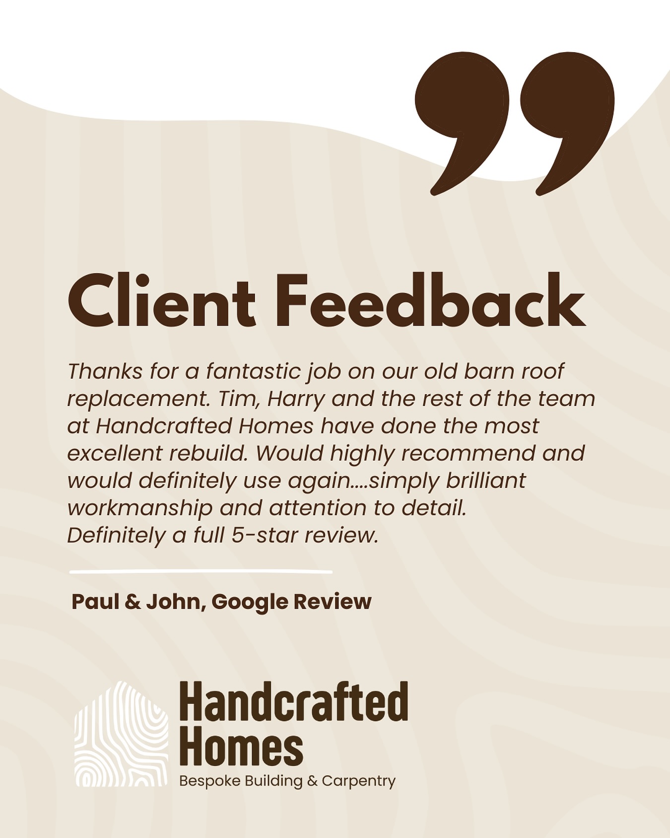 We love hearing from happy clients 🌟
A big thank you to Paul & John for sharing their experience of their barn roof project 🙌🏻🏡
#HandcraftedHomes #BespokeBuilding #Carpentry #BarnConversion #RoofReplacement #DevonBuilder #HomeRenovationUK #LocalBuilder #ClientFeedback #CustomerExperience #QualityCraftsmanship #HomeImprovement