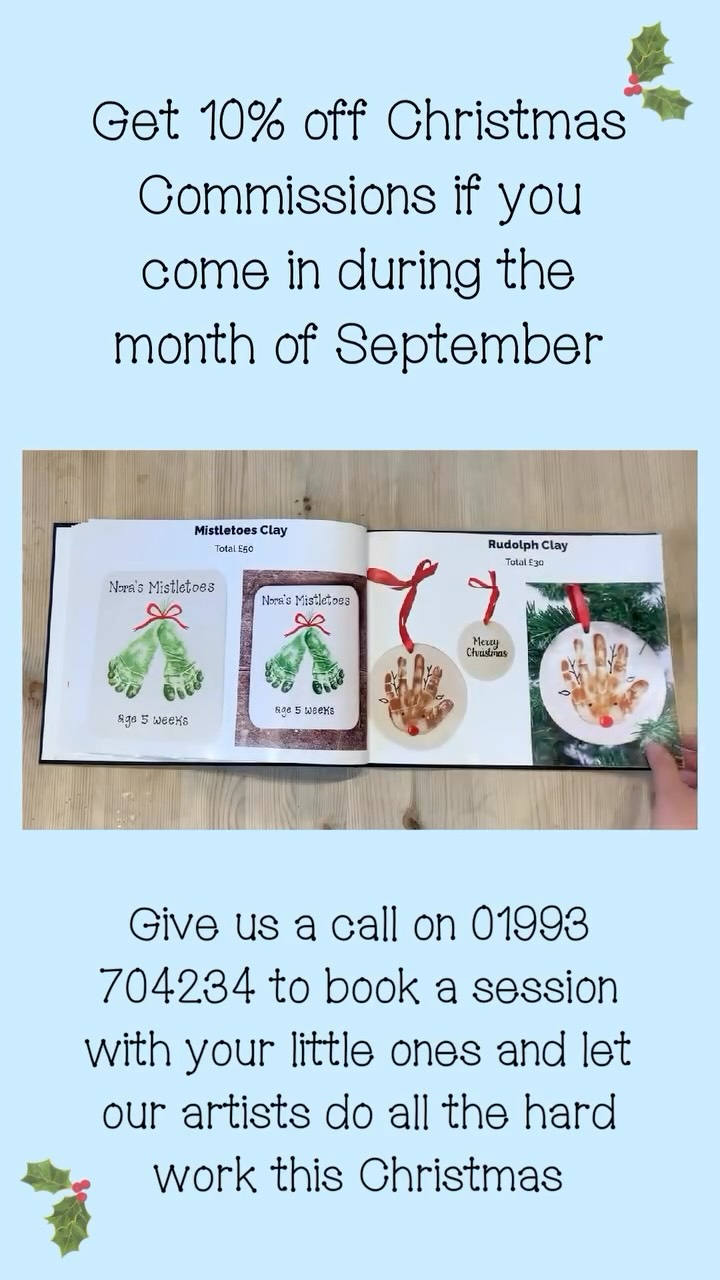 We have loads of inspiration for personalised keepsakes to treasure forever. Have a browse through our album and find something festive perfect for your home, or to treat someone special this year.
Remember we are offering 10% off any Christmas commissions if you come in during September