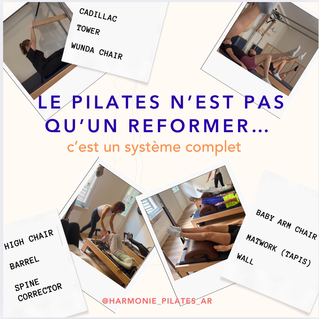 ✨Le Pilates n’est pas qu’un reformer… C’est un système complet! ✨ Si le Reformer attire souvent toute l’attention, il n’est pourtant qu’une pièce du puzzle. Joseph Pilates a imaginé une méthode unique, un système complet, composé de plusieurs appareils (Reformer, Cadillac, différentes Chairs, Barrel…) et du travail au sol (Matwork).
Chaque appareil a son rôle, ses bienfaits et une façon spécifique de faire évoluer ta pratique.
Dans le Pilates, chaque exercice pratiqué sur un appareil retrouve son application sur un autre.
👉 En d’autres termes : il n’existe pas “le meilleur appareil” ou “l’outil le plus efficace”.
Pour progresser dans sa pratique, il est essentiel de ne pas se limiter à un seul appareil ou à un seul type de cours.
🌟 Dans les prochains posts, nous vous ferons découvrir, un par un, les différents appareils créés par Joseph Pilates. Prépare-toi à explorer toute la richesse de sa méthode ! Venez essayer ! #pilates #strasbourg #reformer #pilatesclass #josephpilates #cadillac #barrel #tower
