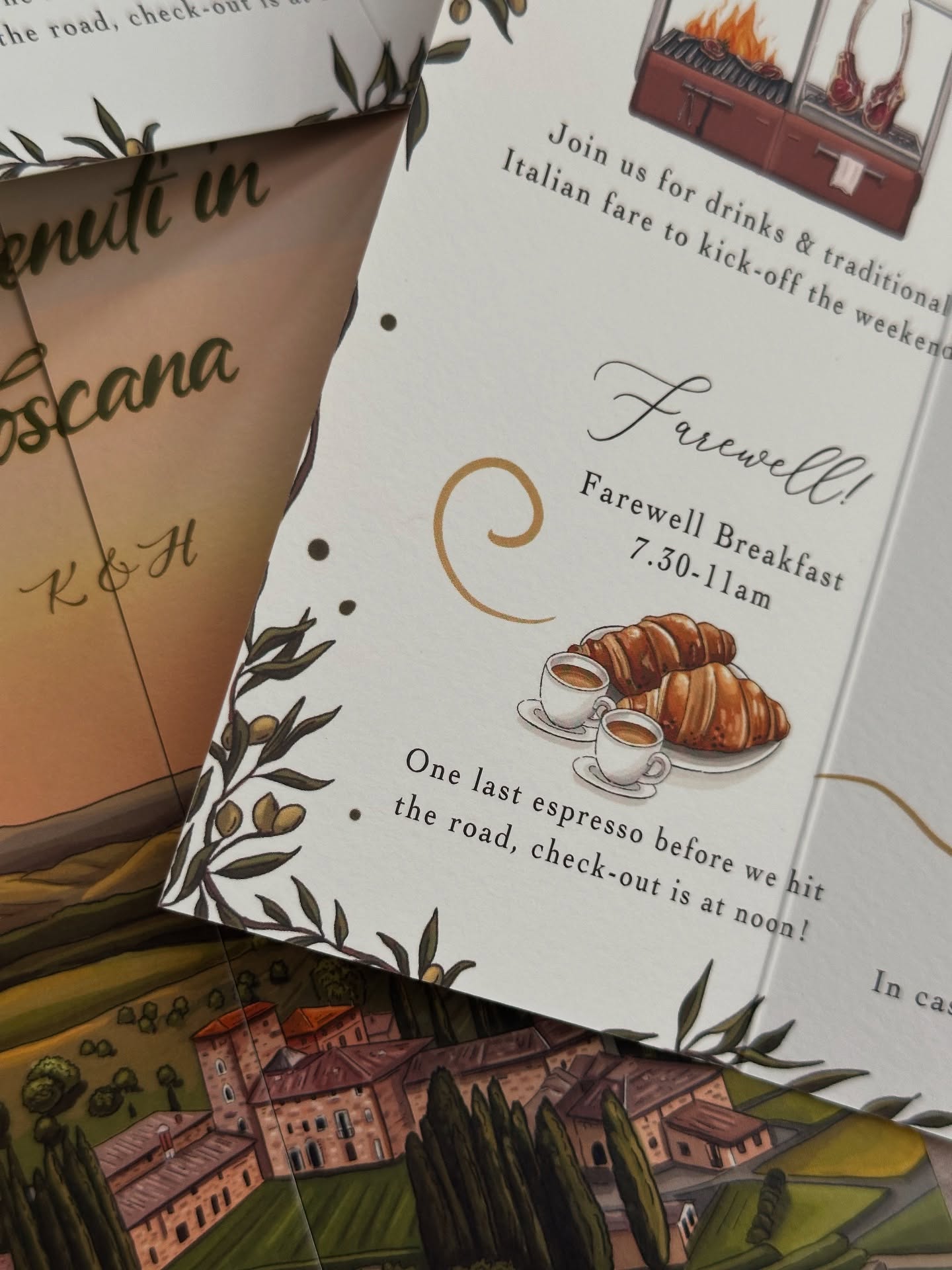 Happy Sunday! I hope everyone is enjoying the last bit of sunshine today☀️.
I have a really exciting suite coming up that I cannot wait to share with you guys, so here’s a little glimpse 🥐. Any guesses where this is? Let me know 👇🏽
•
#savethedate #weddinginvite #illustratedweddingstationery #weddingstationery #weddinginvitation #tuscanywedding #tuscanyweddinginvitation #italyweddingstationery #gatefoldinvitation #illustratedinvitation #weddingstationery #illustratedvenue