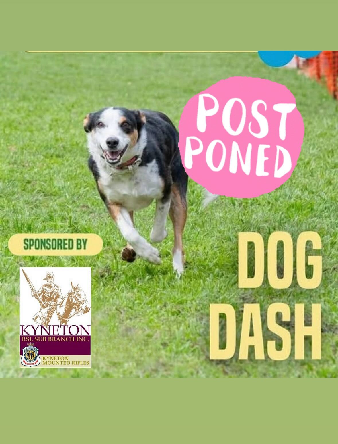 ⚠️ Dog Dash Postponed ⚠️
Due to predicted high winds and the risk of unsafe conditions, the 2025 Kyneton Dog Dash will be postponed.
📅 New Date: Sunday 19th October 2025
The safety of our entrants, spectators, and dogs is our top priority. Thank you for your understanding – we look forward to seeing you and your pups for a fantastic day on the new date! 🐾
PLEASE SHARE
#KynetonDaffodilFestival #DogDash #Kyneton