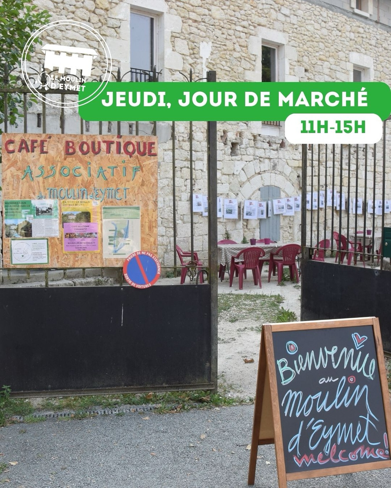 Jeudi : jour du marché à Eymet !
Nous sommes ouverts de 11h à 15h pour découvrir notre café boutique associatif avec des produits des producteurs locaux !