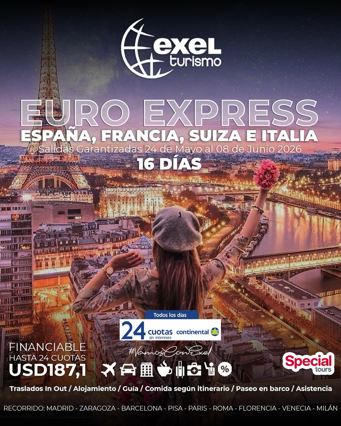 Descubrí Europa con nuestro paquete Express 😍✈️
#VamosConExel a Europa 🌍
Contáctate con nosotros para más detalles 📲
#viajes #turismo #europa #exel