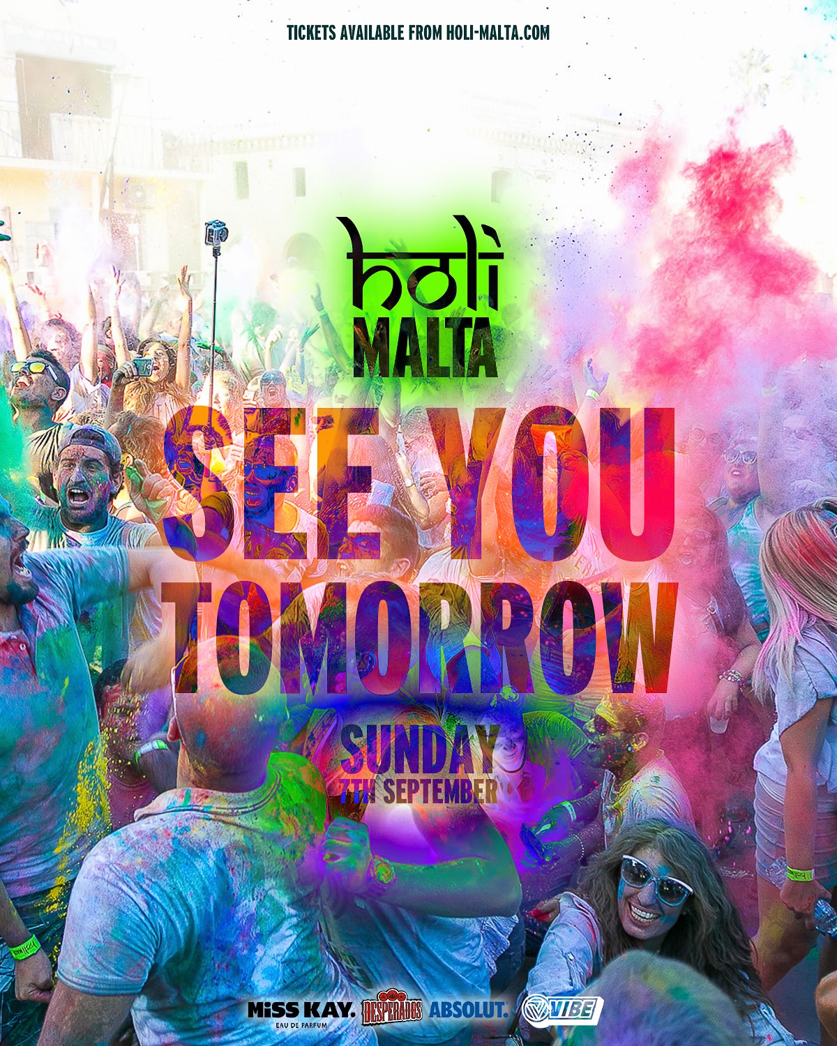 TOMORROW, HOLIMALTA IS BACK! 🫠
More information will be out soon, so keep your eyes peeled 👀
Tickets are almost sold out, so don’t forget to secure your spot ‼️
🎟️TICKETS🔗Link in bio!