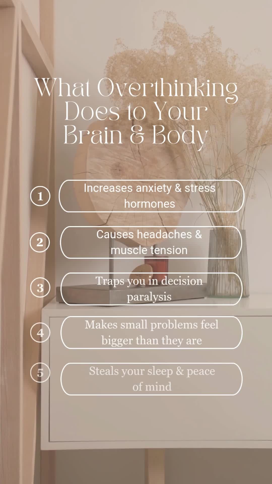 💭 Overthinking might feel like just “too much thinking,” but did you know it actually impacts your body in powerful ways?
ㅤ
When you overthink, your brain stays stuck in a loop of worry and “what-ifs,” triggering your body’s stress response. This constant state of alert can lead to:
ㅤ
⚡️ Increased heart rate & muscle tension
😰 Shallow, rapid breathing
😴 Trouble sleeping or fatigue
🧠 Mental exhaustion & difficulty focusing
😖 Headaches, digestive issues, and more
ㅤ
Over time, chronic overthinking keeps your nervous system on high alert, making it harder to relax and enjoy the present moment.
ㅤ
✨ The good news? Mindfulness, grounding exercises, and self-compassion can help calm the mind and soothe your body.
ㅤ
Take a deep breath. Your body deserves a break from the overthinking cycle.
ㅤ
#Overthinking #StressResponse #MentalHealthMatters #CalmTheMind #MindBodyConnection #AnxietyRelief #SelfCareTips #LicensedClinicalSocialWorker #SuccessInSocialWork