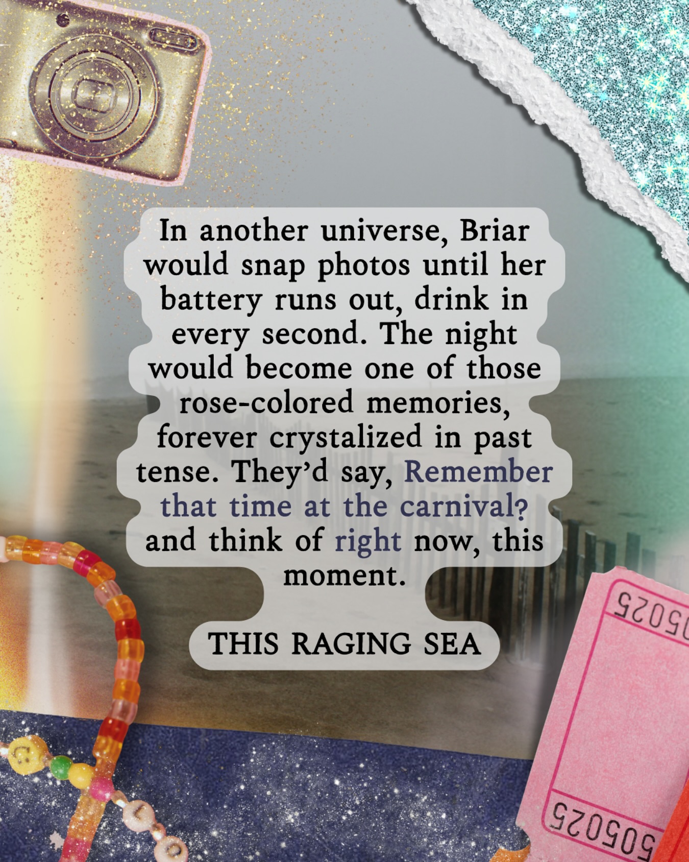 This is one of my favorite quotes in the entire book, even though it’s early on. I especially love it because a few chapters later, it comes back around, and perfectly encapsulates the messy emotions that come with change, nostalgia, and transitions that I personally LOVE exploring. Not only is there yearning between the characters in this book, but there’s a particular yearning for the time that’s slipping through your fingers like sand. The inevitability of the moments we’re living right now, turning into memories. That’s just as tragic as anything else in this story.
#thisragingsea #darkfantasy #darkfantasybooks #ilovebooks #bookrecs #yabooks