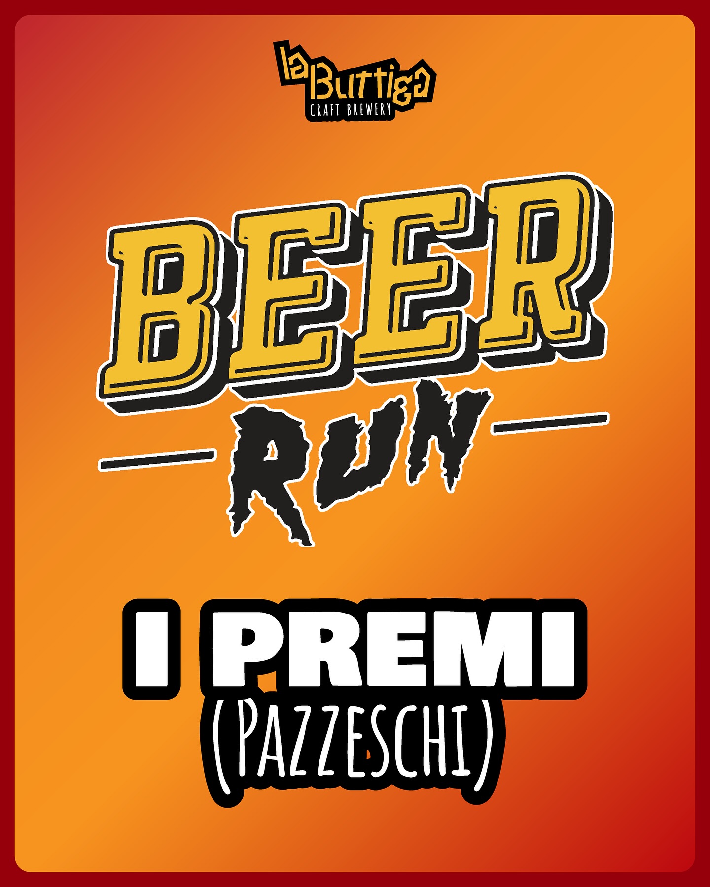 Qui i premi (pazzeschi) per la BEER RUN di Sabato 13 Settembre a Piacenza, ultimi ticket disponibili li trovate sullo Shop, poi lo sapete, si corre e si beve #BEVICOMEUNTORO