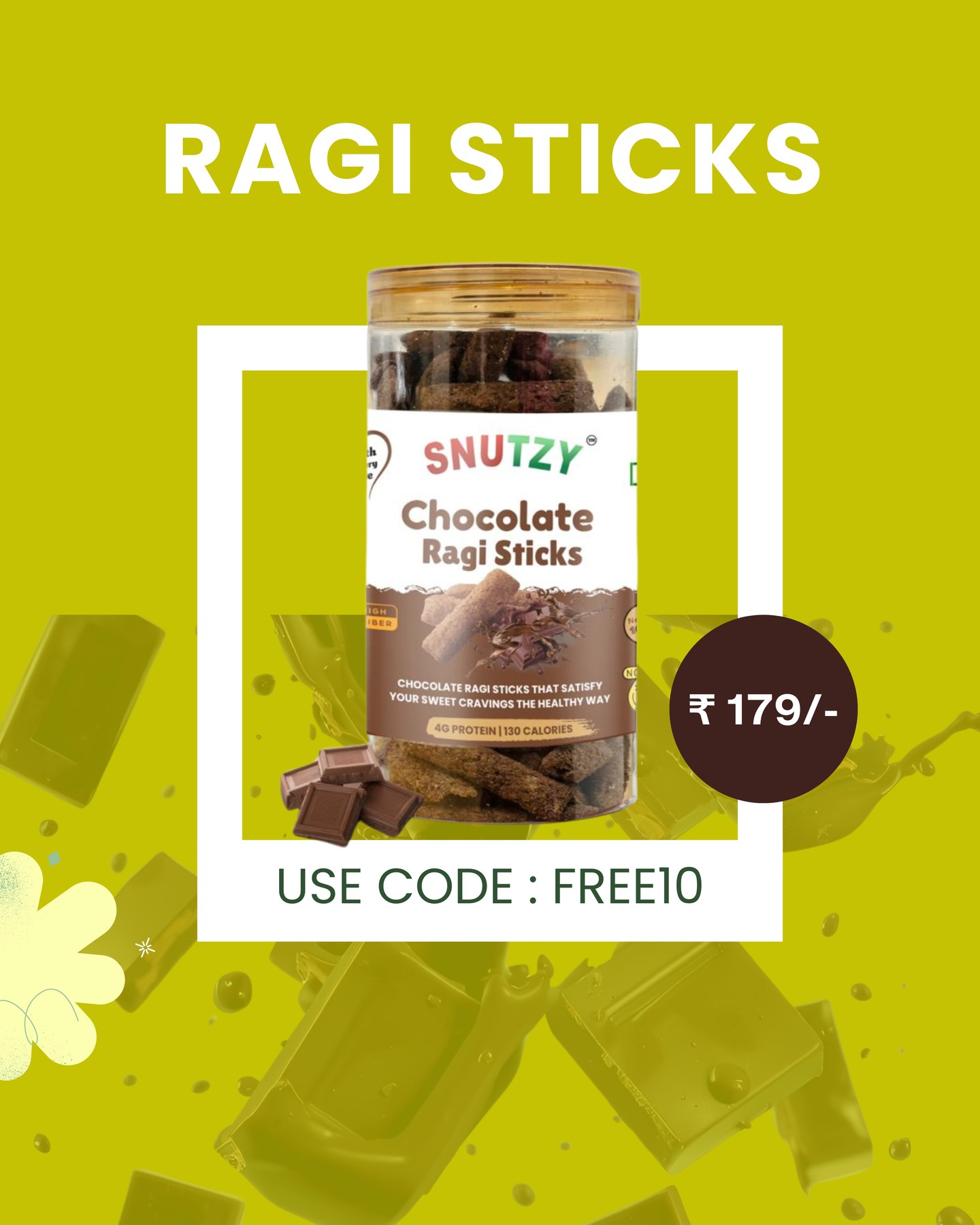Who said healthy can’t be yummy? 😍 Ragi + Chocolate = Guilt-free happiness! 🌱🍫
#snutzy #snutzyindia #healthysmile #choclate #ragisticks #missionhealthy #millet #nopalmoil