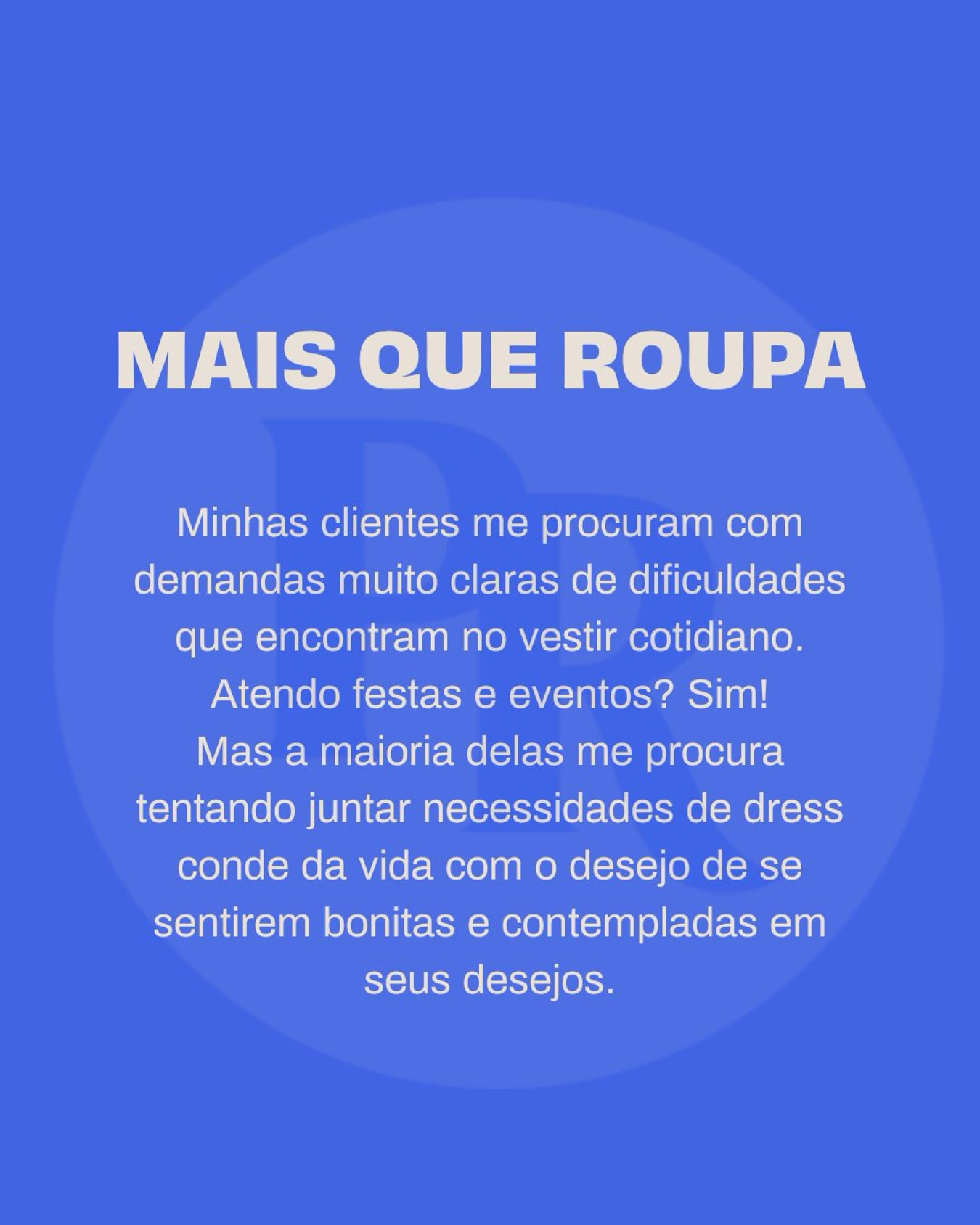 Se você sente que anda difícil se vestir ou que “não tem roupa”, me chama que a montamos um planejamento especial para seu caso.
#personalstylist #maisqueroupa #modavidareal