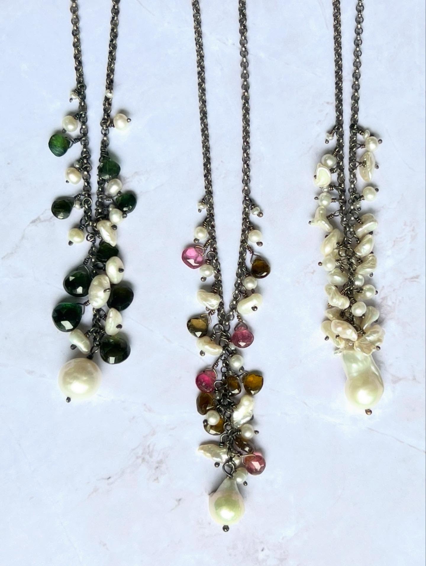 Pearls and gemstones 🍇 #amycashjewelry