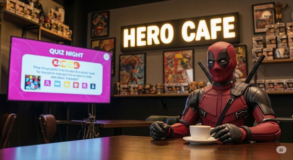 Kahramanlar evrenini ne kadar iyi tanıyorsun? 12 Eylül 2025 tarihinde Hero Cafe'de Quiz Night seni bekliyor! Eğlenceli ödüller ve tatlı bir yarışma için hazır mısın? Link in Bio #QuizNight #HeroCafe #EylulEtkinlikleri