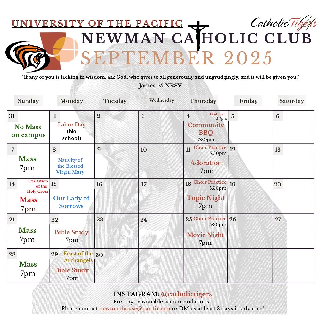 Here is our calendar for the month of September 2025! 🙏✝️
More flyers with details for each event coming out soon…