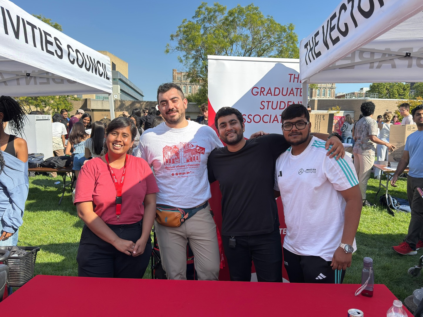 Thank you for being part of the involvement fair. Talking about graduate student activities, handing out the new grad student gift kit, and having a good time.
We must continue building community.
Thanks to the team:
Aturika (volunteer)
@fern_nandistico (GSA President)
@paliwaldurvish (GSA VP programming)
