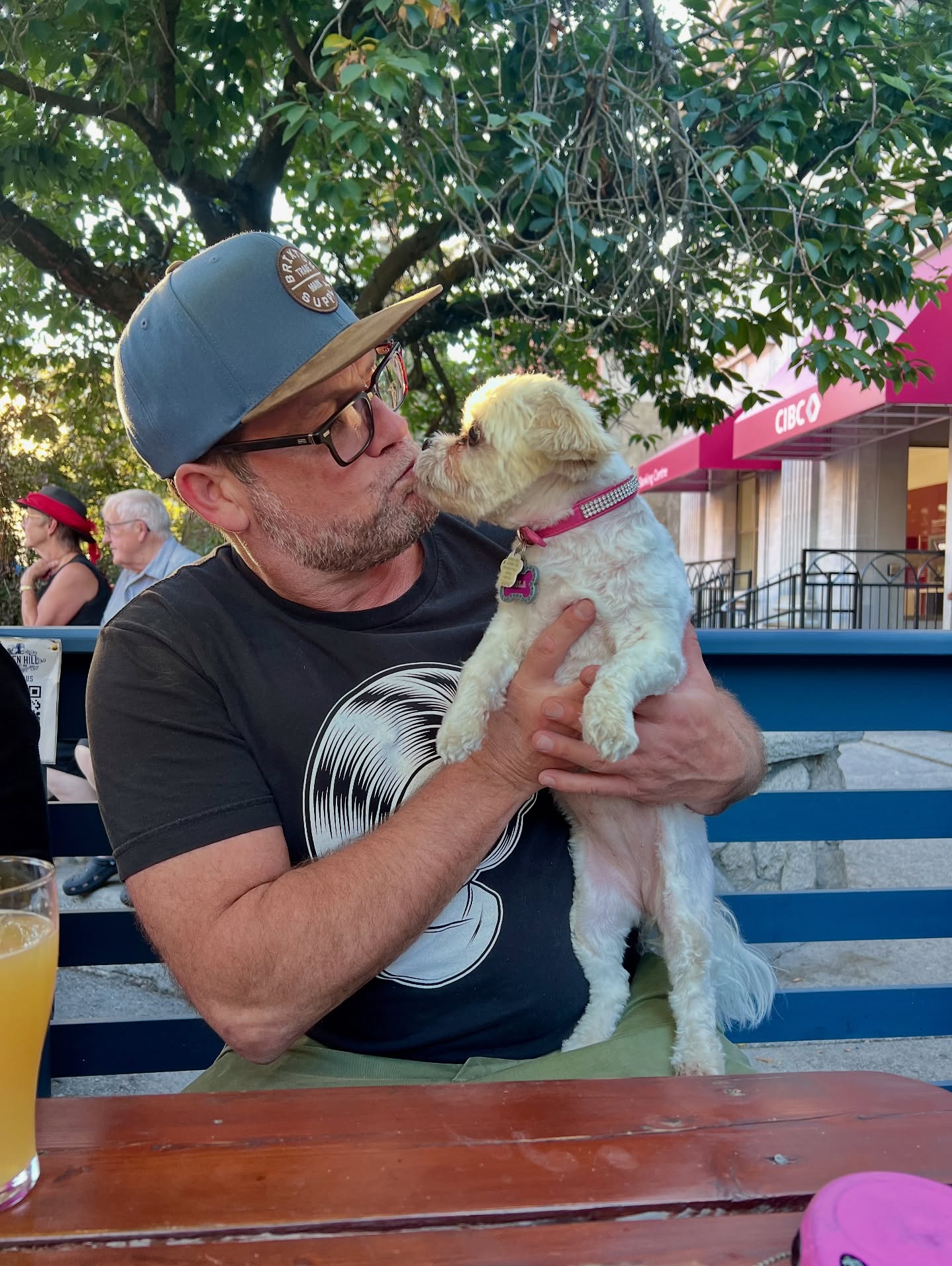 Open for smooches at 11 weekends for brunch on our pup friendly patio. This may be a bit to friendly