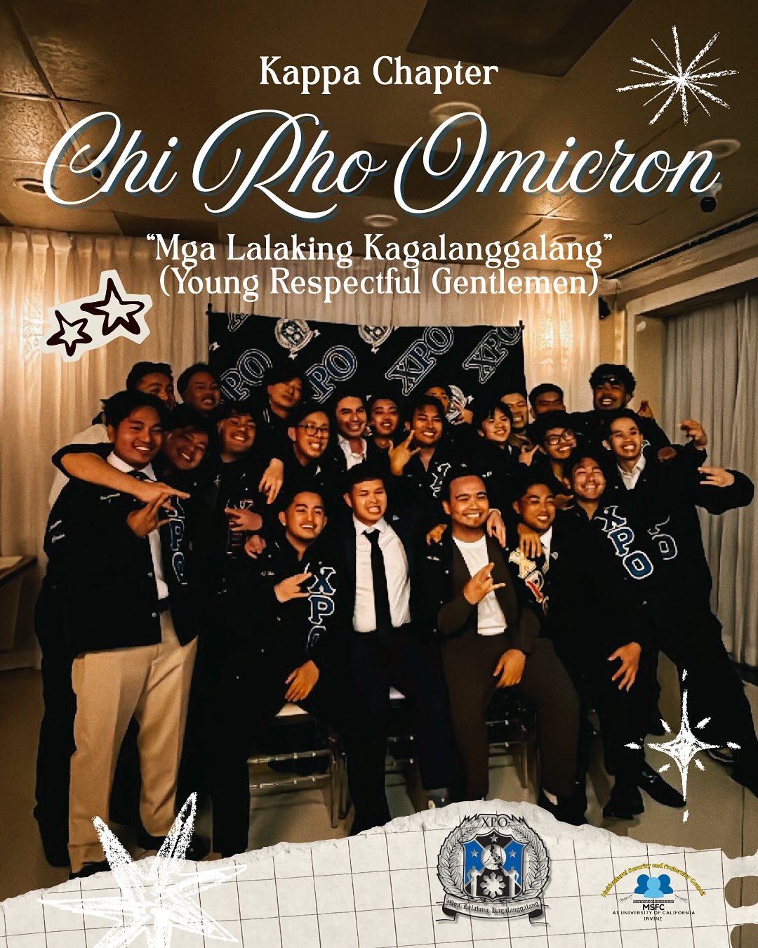 Meet Chi Rho Omicron.𖥔 ݁ ˖
⋆。💌°✩ ──────
#msfc #sorority #fraternity #irvinemsfc #sfl #irvinesfl #uci #ucisfl #ucimsfc #irvine #universityofcaliforniairvine
