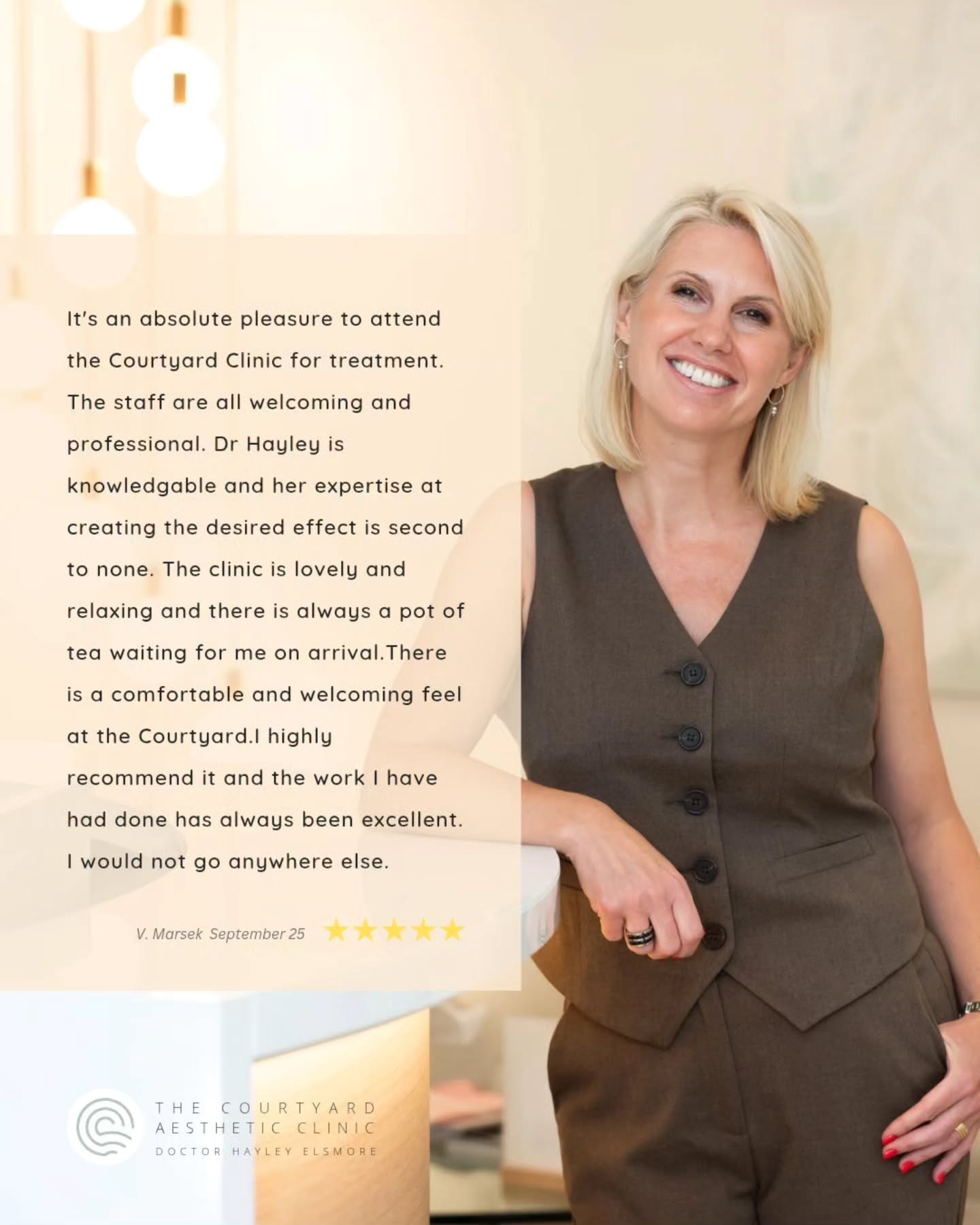 'Dr Hayley is knowledgeable and her expertise at creating the desired effect is second to none' ✨️
•
•
•
#review #testimonial #feedback #reviews #aesthetictreatment #skinclinic