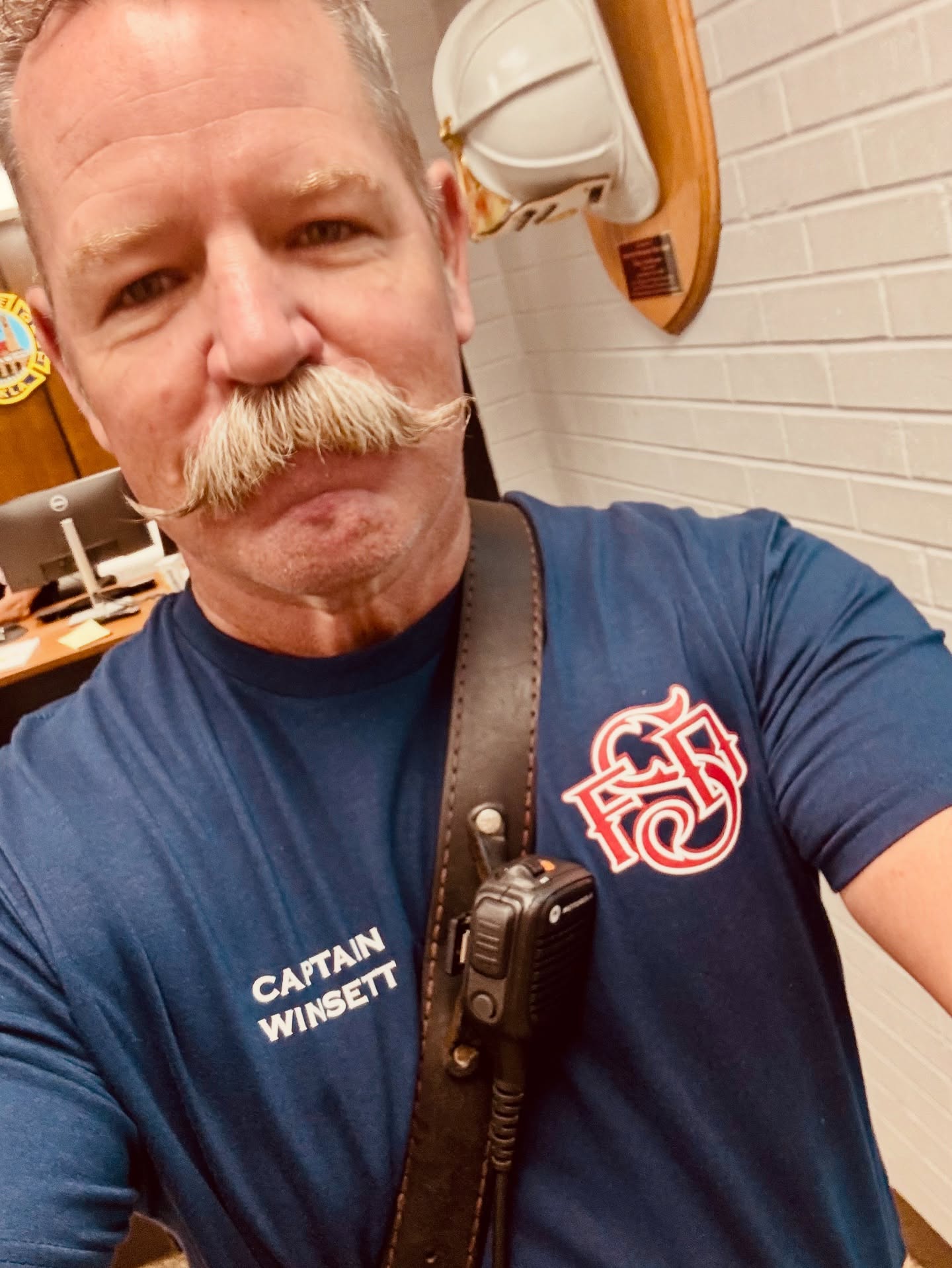 No filter needed for @patrick_of_winsett or his shirt. Today he and other Shawnee Firefighters will be participating in the 14th Annual Okc 9/11 Memorial Stair Climb. They will ascend 110 floors today to honor the fallen and to commit to the promise, Never Forget”. We truly appreciate them trusting us with their order. #memorialstairclimb #okc #shawneefire
