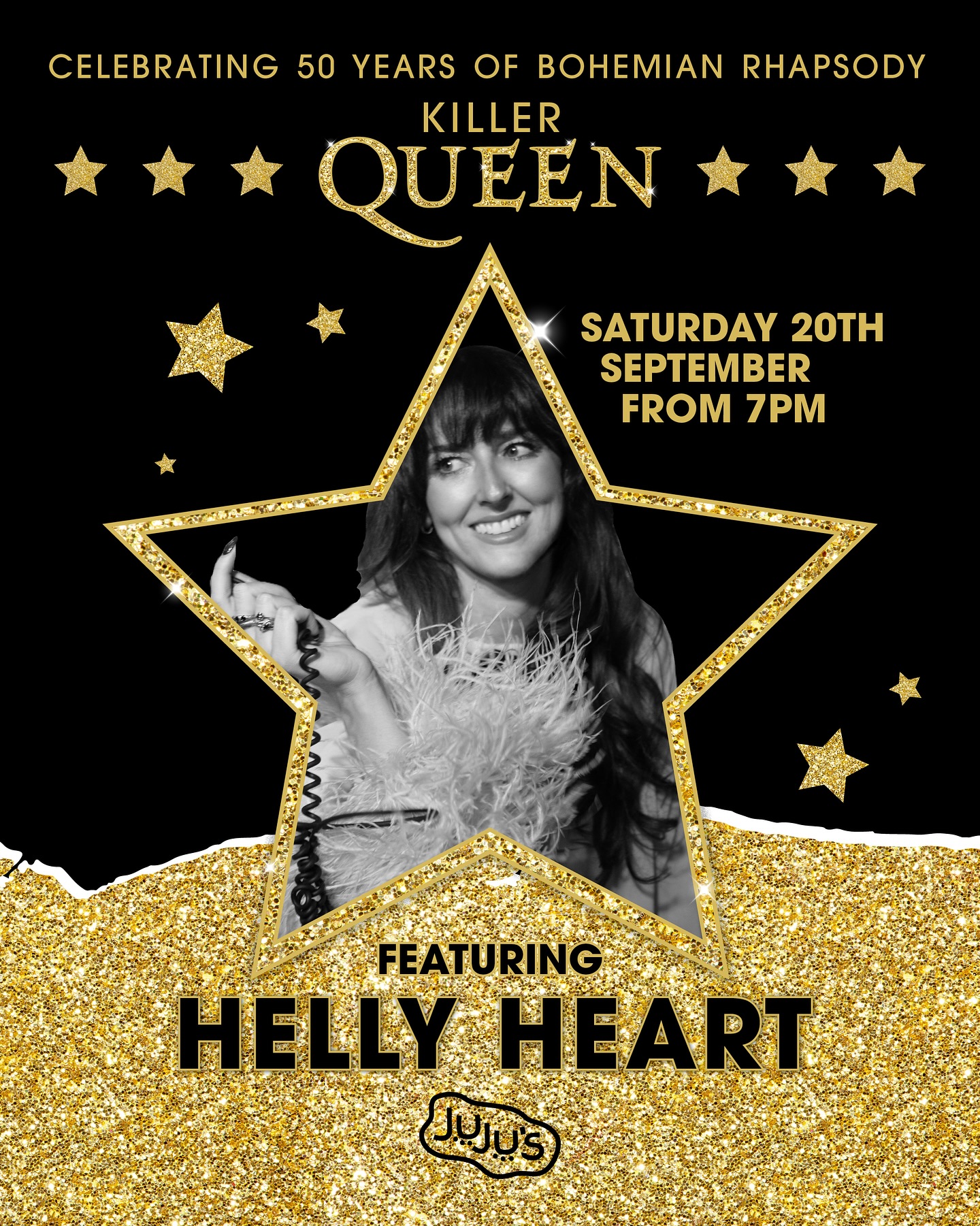 ✨ It’s a kind of magic…✨
On 20 Sept at @jujusbar we’re celebrating 50 years of Bohemian Rhapsody 👑
DJ decks will be royally rocked by me and the Gorgey @miss.leigh.ding is on hosting duties.
Expect Queen anthems, camp classics, and 70s dancefloor stompers (any excuse for me to bring out the ABBA) as well costume comps, games and prizes 👨🏻💅
There’s still free tickets available but they’re going fast, some might say you’re ’under pressure’…
I’ll see myself out x
