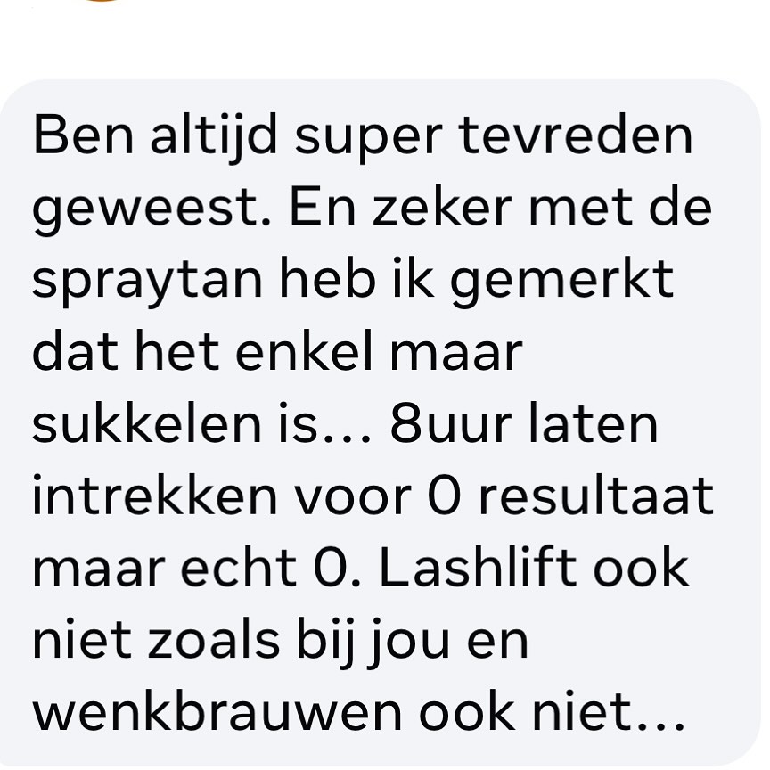 Ik kreeg dit bericht van een vaste klant die even door een collega is verdergeholpen…
Zo fijn om te lezen dat de allerbeste producten, in combinatie met mijn ervaring en klantenservice, nog steeds het verschil maken 🫶
Laurence - Natur’elle
📞 0472/37.36.51
💻 www.naturellebylaurence.com
#overijse #huldenberg #heverlee #leuven #tervuren #wavre #brussel #ukkel #esthetiek #huidverbetering #massages #gellak #pedicure #wimperlifting #dermaplaning #spraytan #Biab #browlamination #massagetherapie