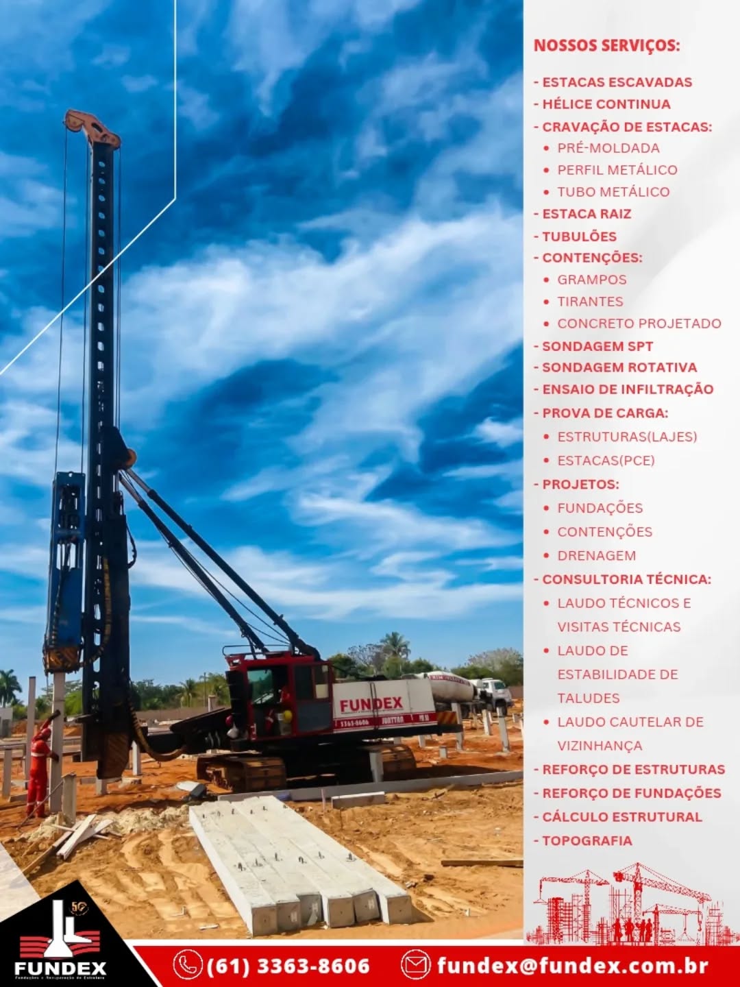 🏗️ Cravação de Estacas - Bate Estaca Hidráulico🏗️
Somos Especialistas em Cravação de estacas e perfis Metálicos, atuamos a mais de 50 anos do mercado de Geotecnia, contribuindo cada dia mais com o desenvolvimento do país.
🚧Obra: MRV - Residencial Atlanta - 📍 Araçatuba - SP
#fundação #bateestaca #araçatuba #mrv #cravação