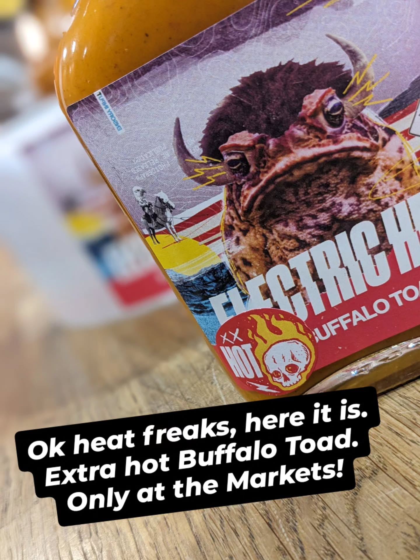 For every hectic fire beast with bloodshot eyes we've met in the last fortnight, this is for you! Ultra small batch of borderline-unhinged Buffalo Toad! As tasty as it is painful. Hooray for pain! Seek help, you lunatics.
.
.
.
#hot #hot #hotsauce #postcondiment #electrichead