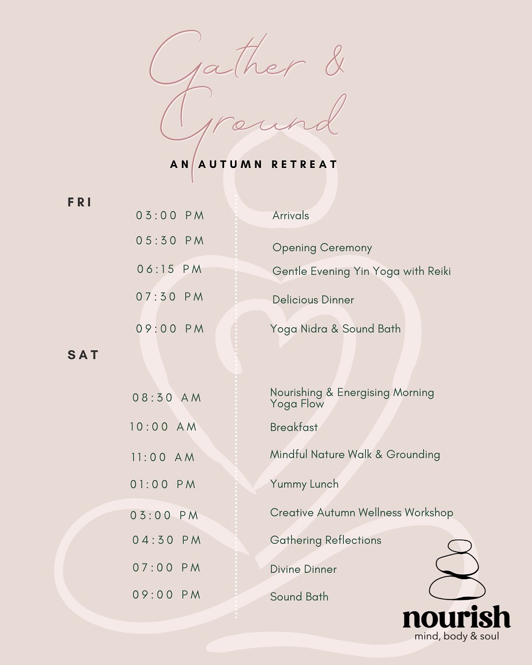 I’m so looking forward to our Gather & Ground Autumn Retreat next weekend.
As we transition into autumn, this retreat arrives at the perfect time for us to harvest our blessings and lessons from the summer and to come together in community, grounding ourselves in connection with one another and with nature.
This special weekend has been lovingly curated around this theme. Each yoga class and workshop will weave in these intentions, deepening and enhancing our guests’ experience.
We are also blessed to be nourished by our amazing chef @foodarttales, who will be preparing delicious vegan meals and homemade baked goods, all crafted with so much love and care.
Joining us are two wonderful souls:
@hollygray.massage our gifted masseuse, offering restorative treatments.
@arimorsar guiding us into magical sound journeys for deep states of relaxation and renewal.
I am so excited to gather all of these energies together to create a grounding, nourishing, and heart-opening experience for our guests.
#AutumnRetreat #YogaRetreat #GatherAndGround #SeasonalLiving #YogaCommunity #SoundHealing #VeganRetreat #MindfulLiving #RetreatLife #GroundAndGrow