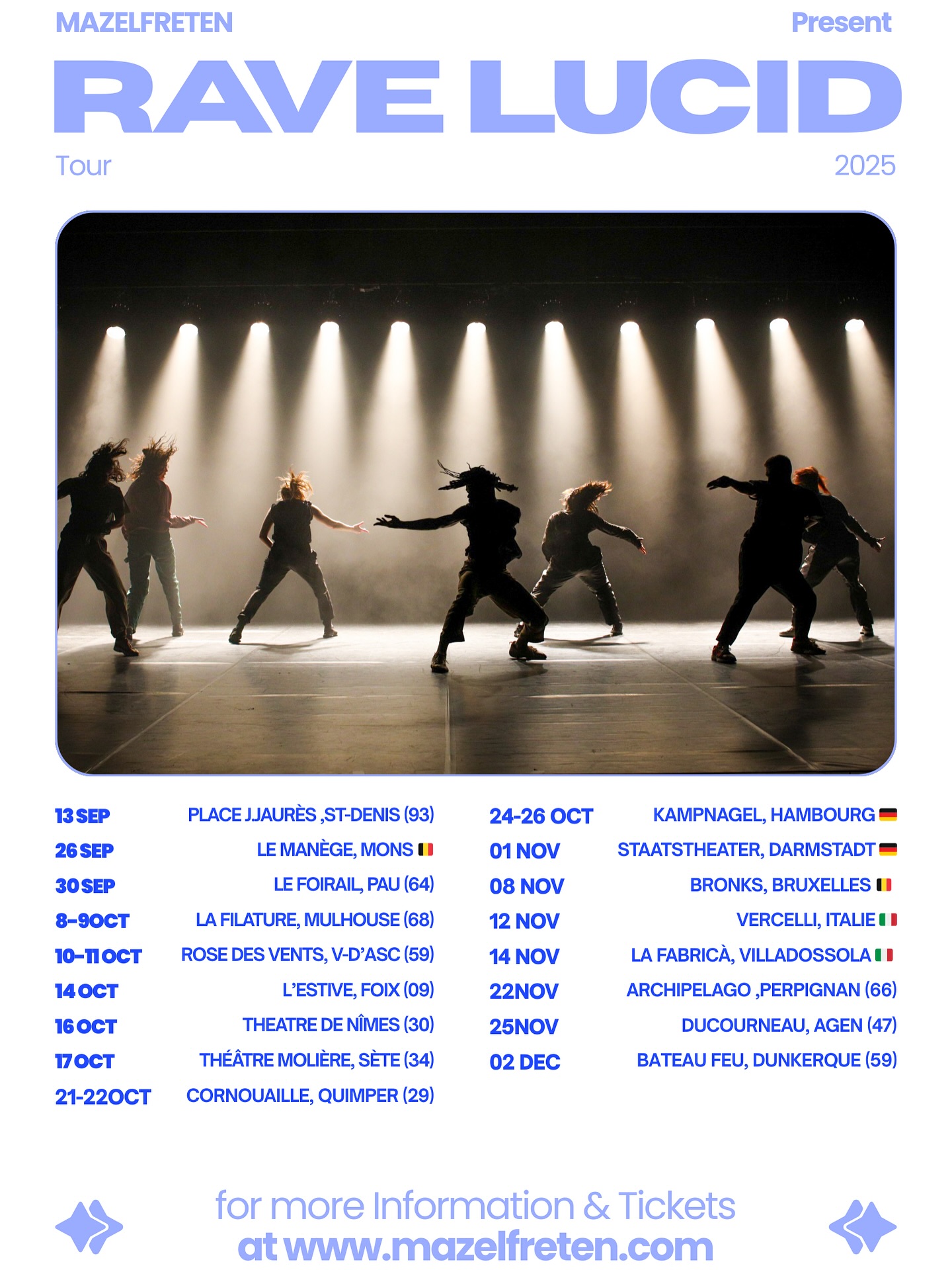 Heureux de partager avec vous les dates de tournée pour cette fin d’année 2025.
Venez nous voir 🌞